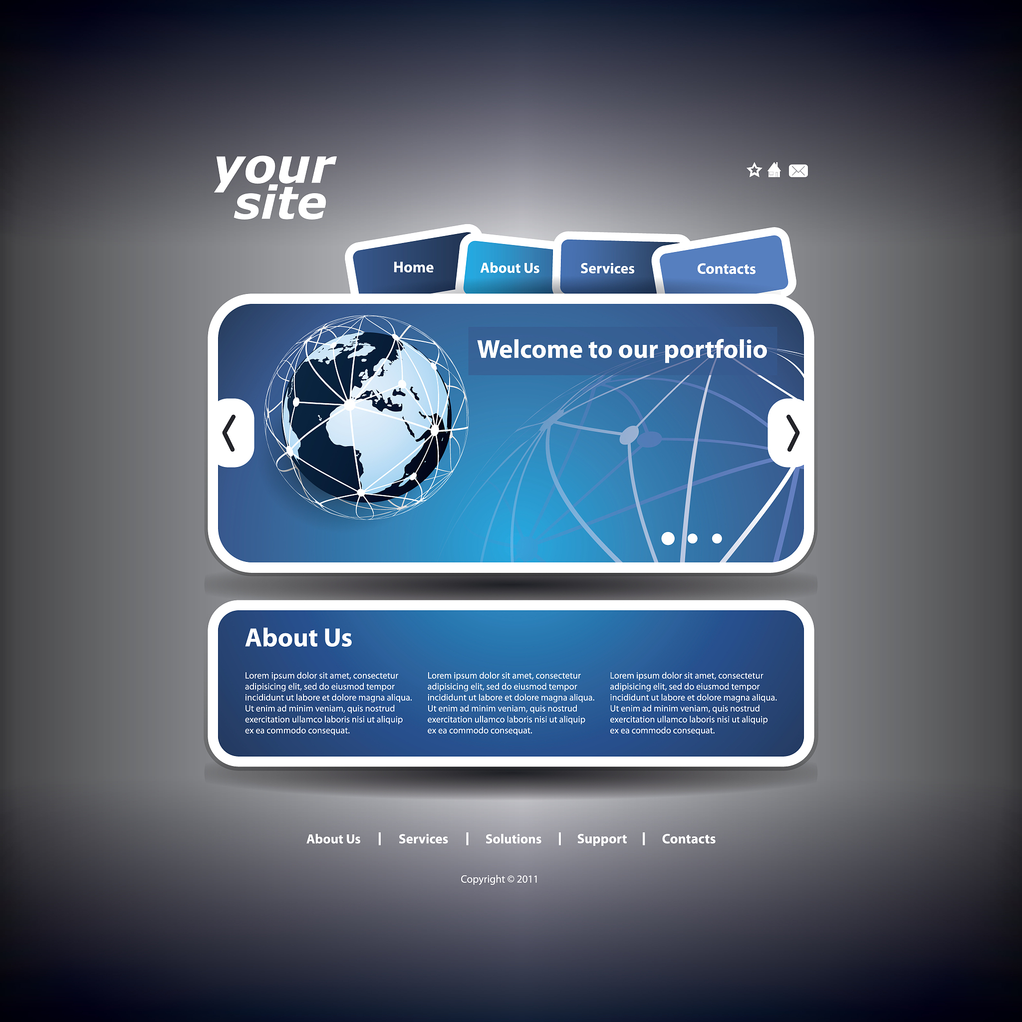 one page website template