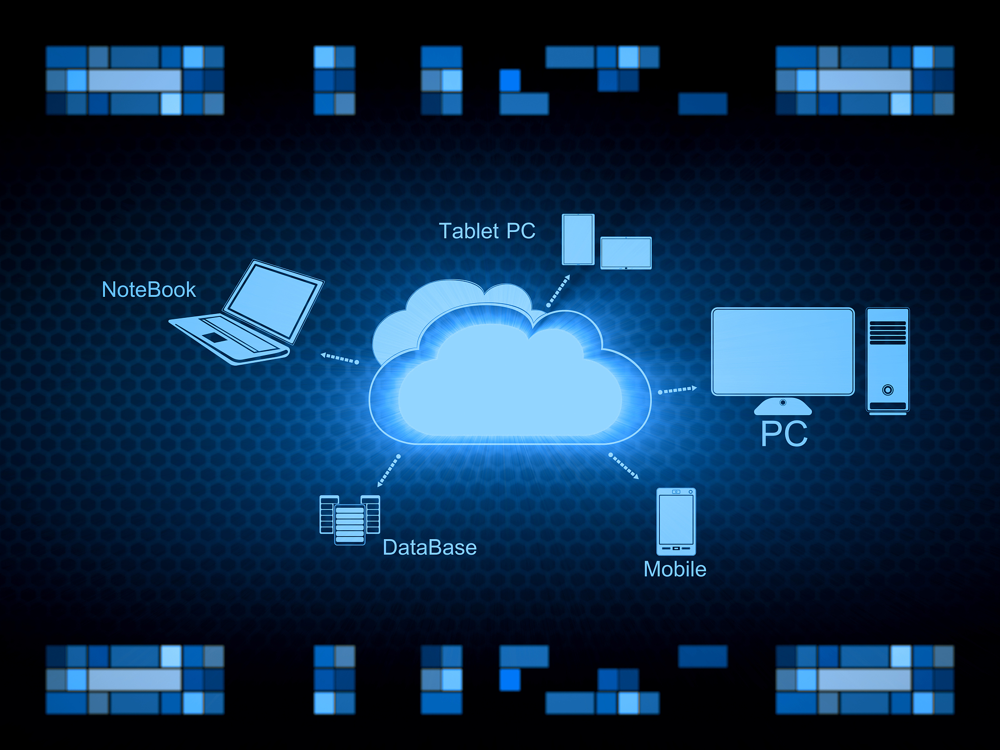 cloud computing digital background