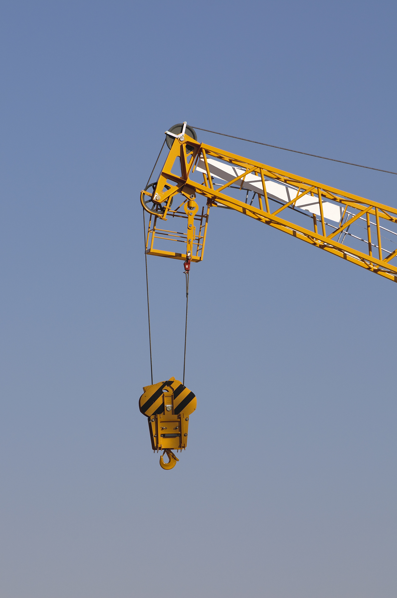 tower crane with hoisting block and hook