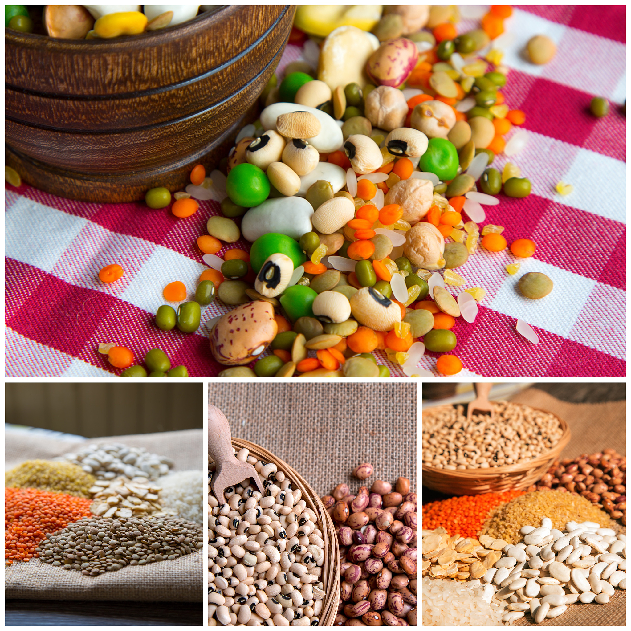 legumes natural raw mix food collage