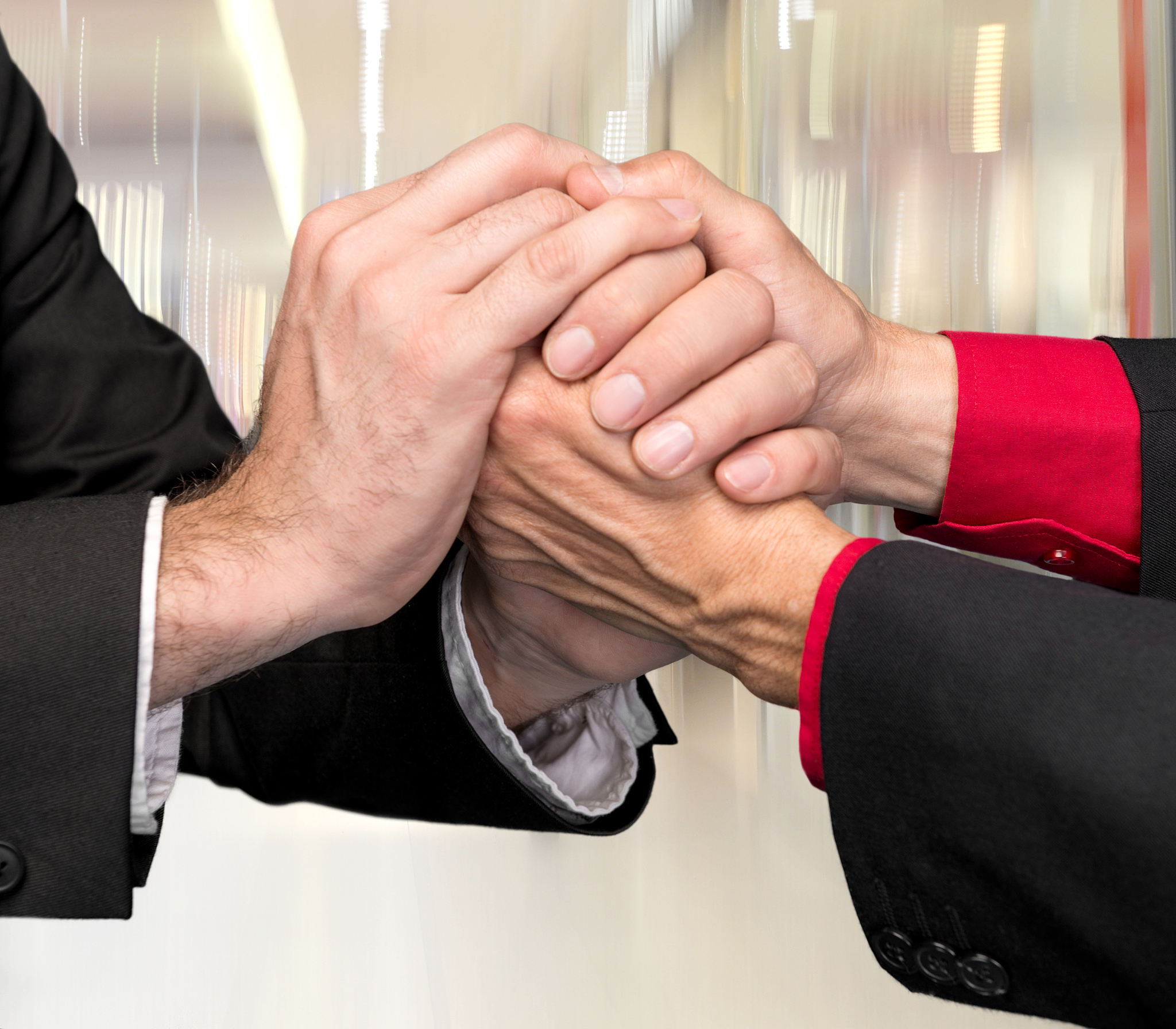 two businessmen shaking hands