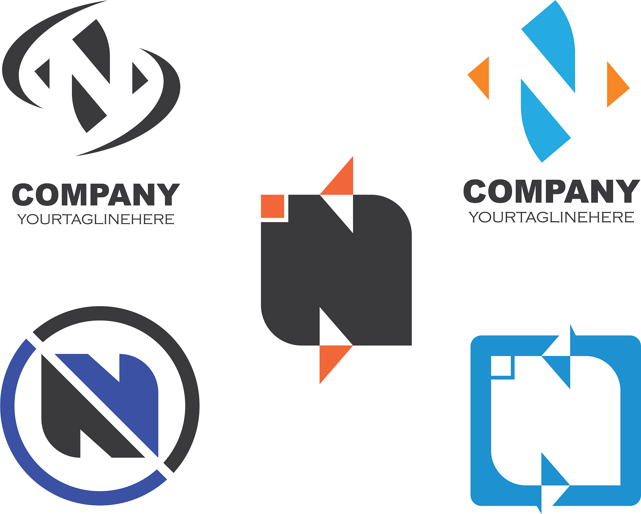 n letter logo icon