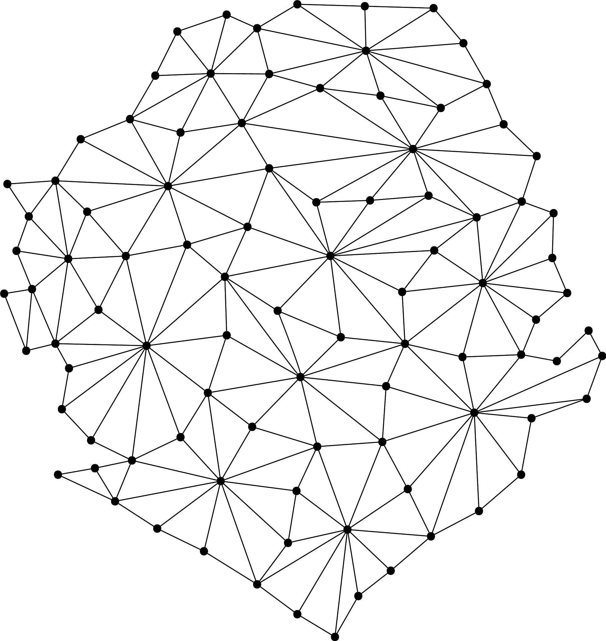 sierra leone map of polygonal mosaic lines