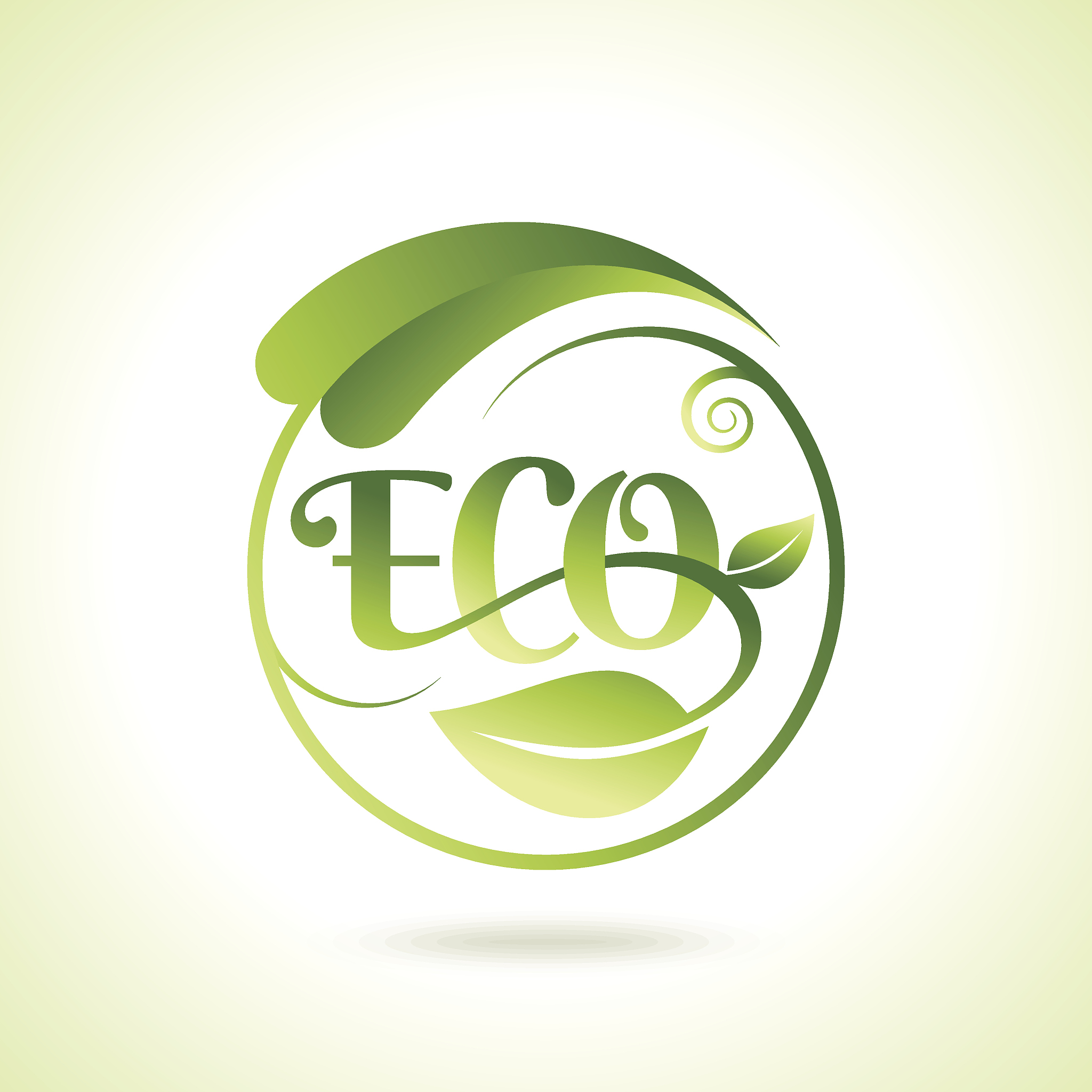 organic eco recycle green icons and labels