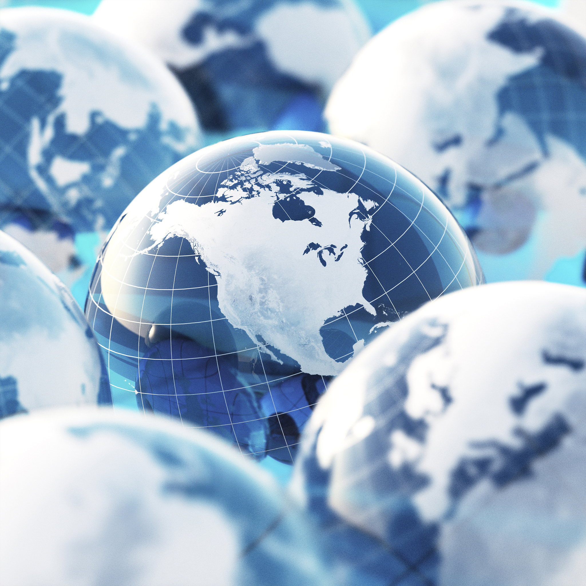 glass earth globes