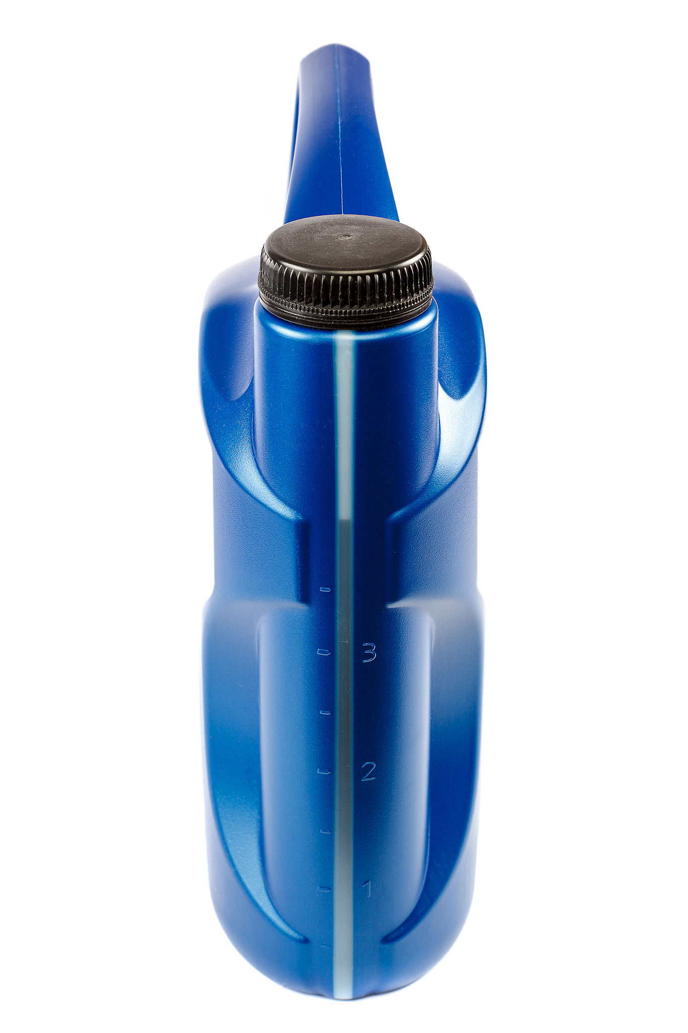canister with motor oil isolated on white background.