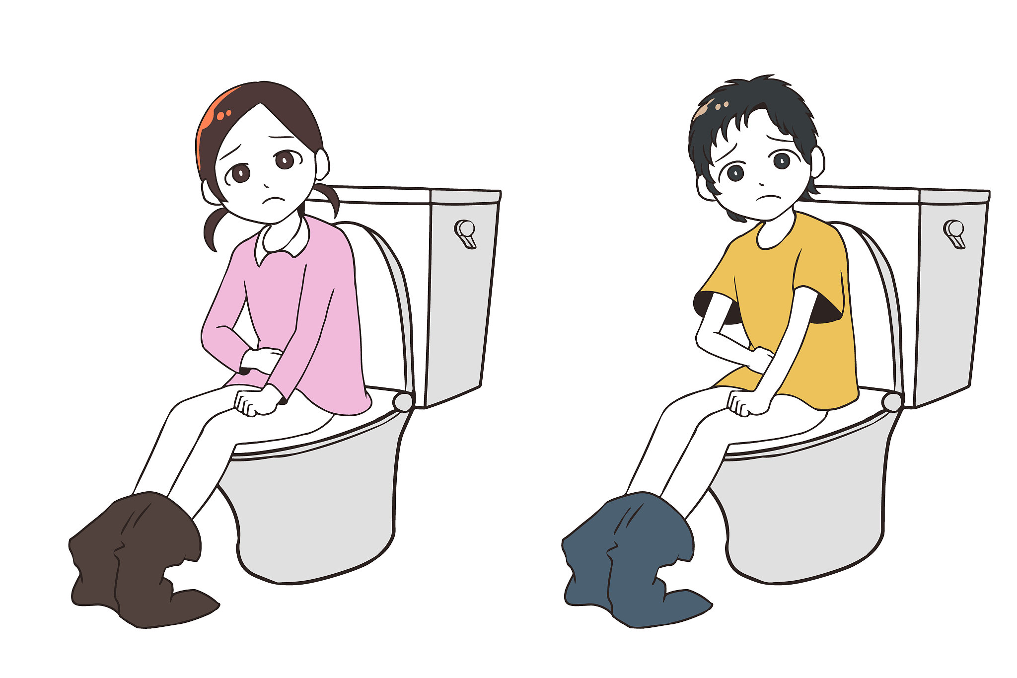 children who do not clean in the toilet