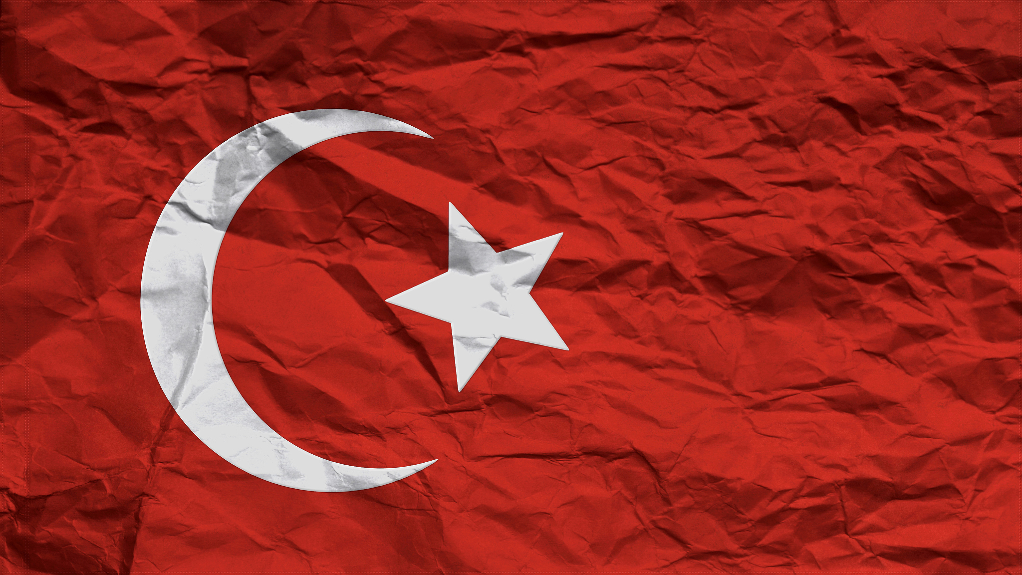turkey flag paper texture with seam