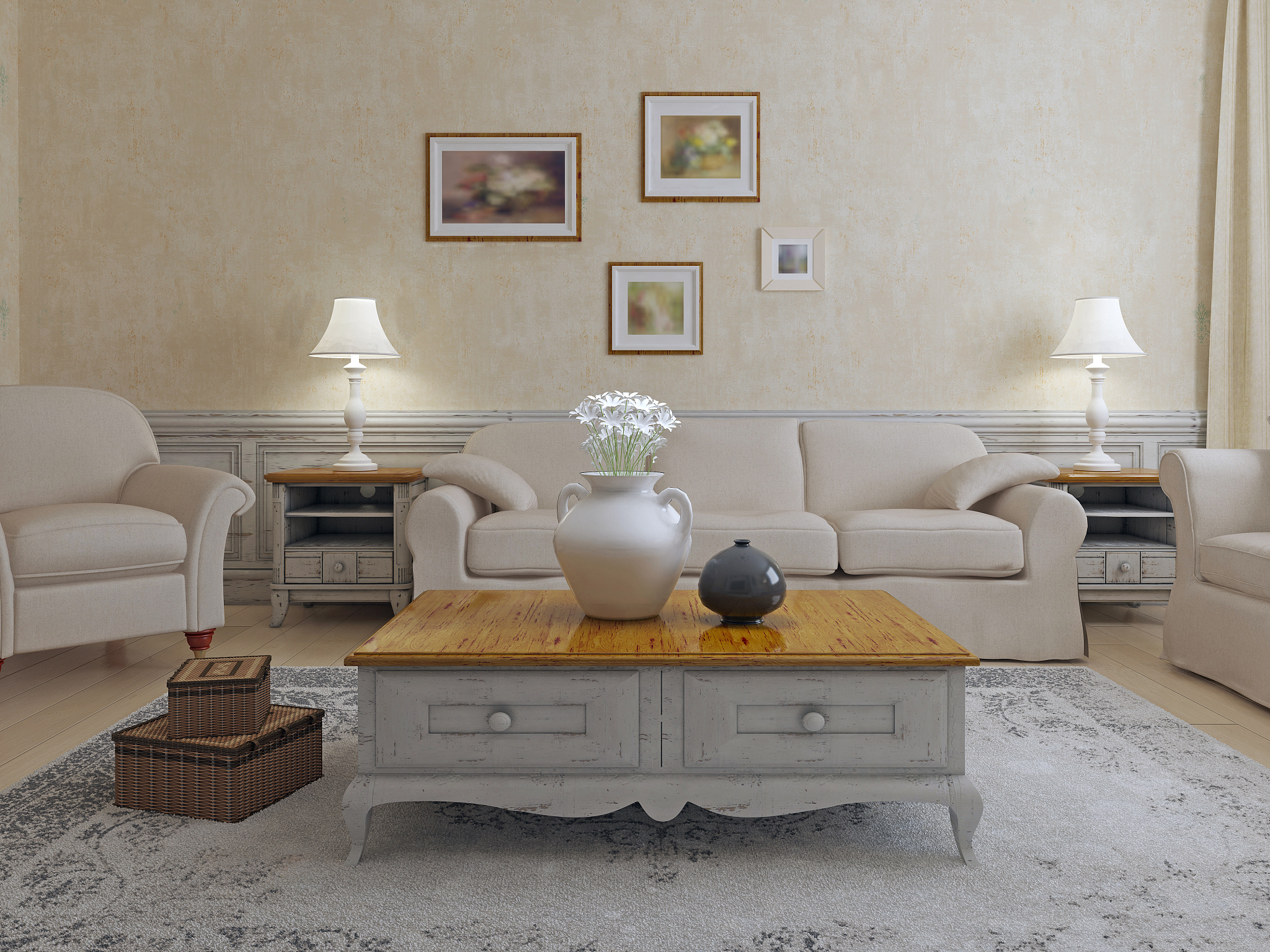 furniture in shavvy-chic living