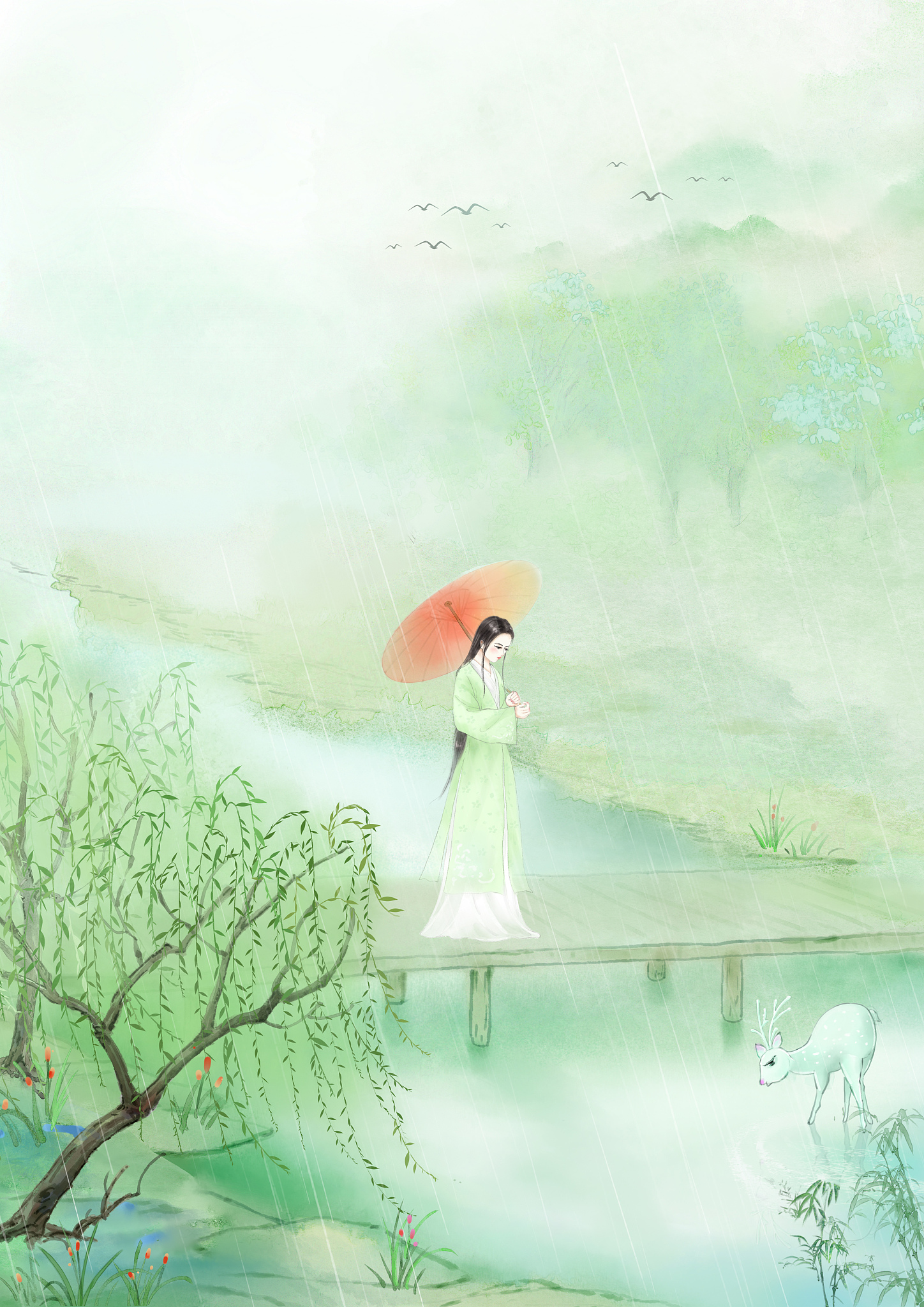陆轶藏头诗：江南美景，情深意长
