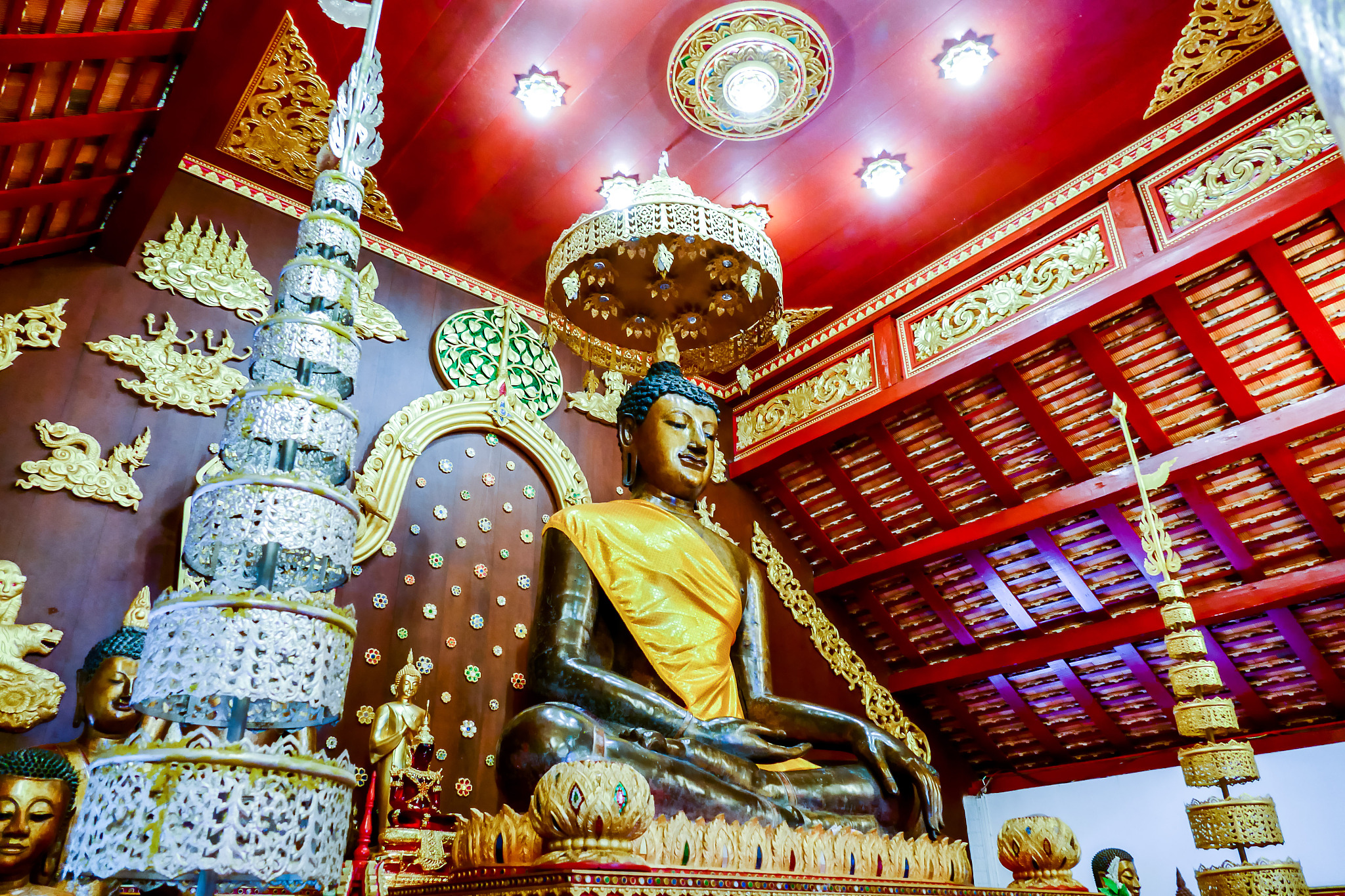 statue of buddha in temple, digital photo picture as a backgroun