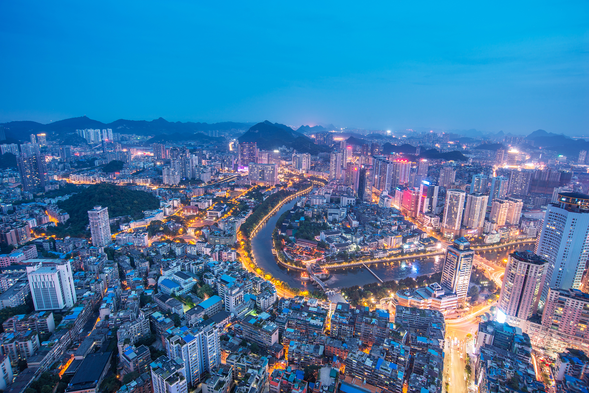 贵阳城市风光夜景