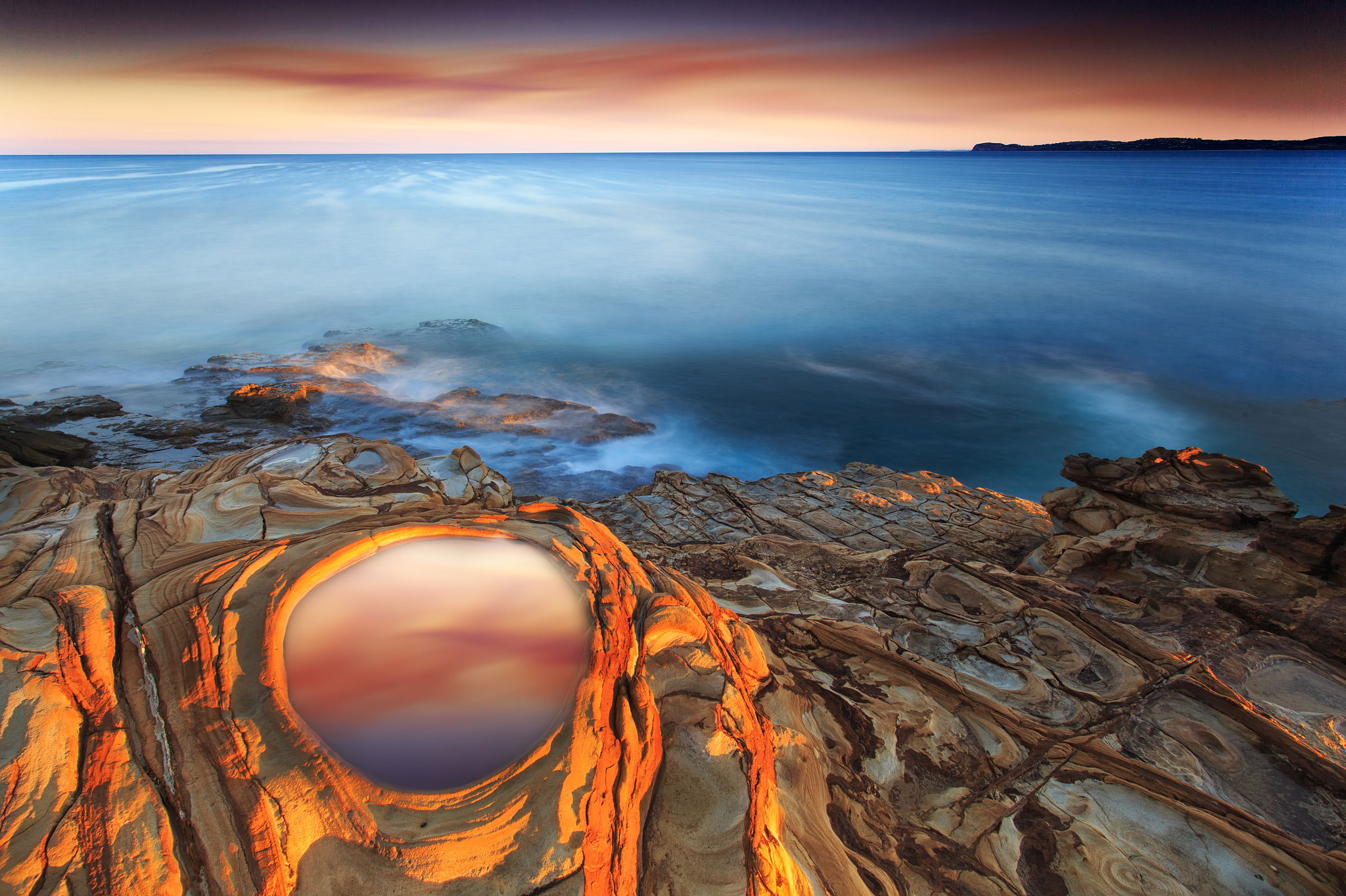 putty beach sunset