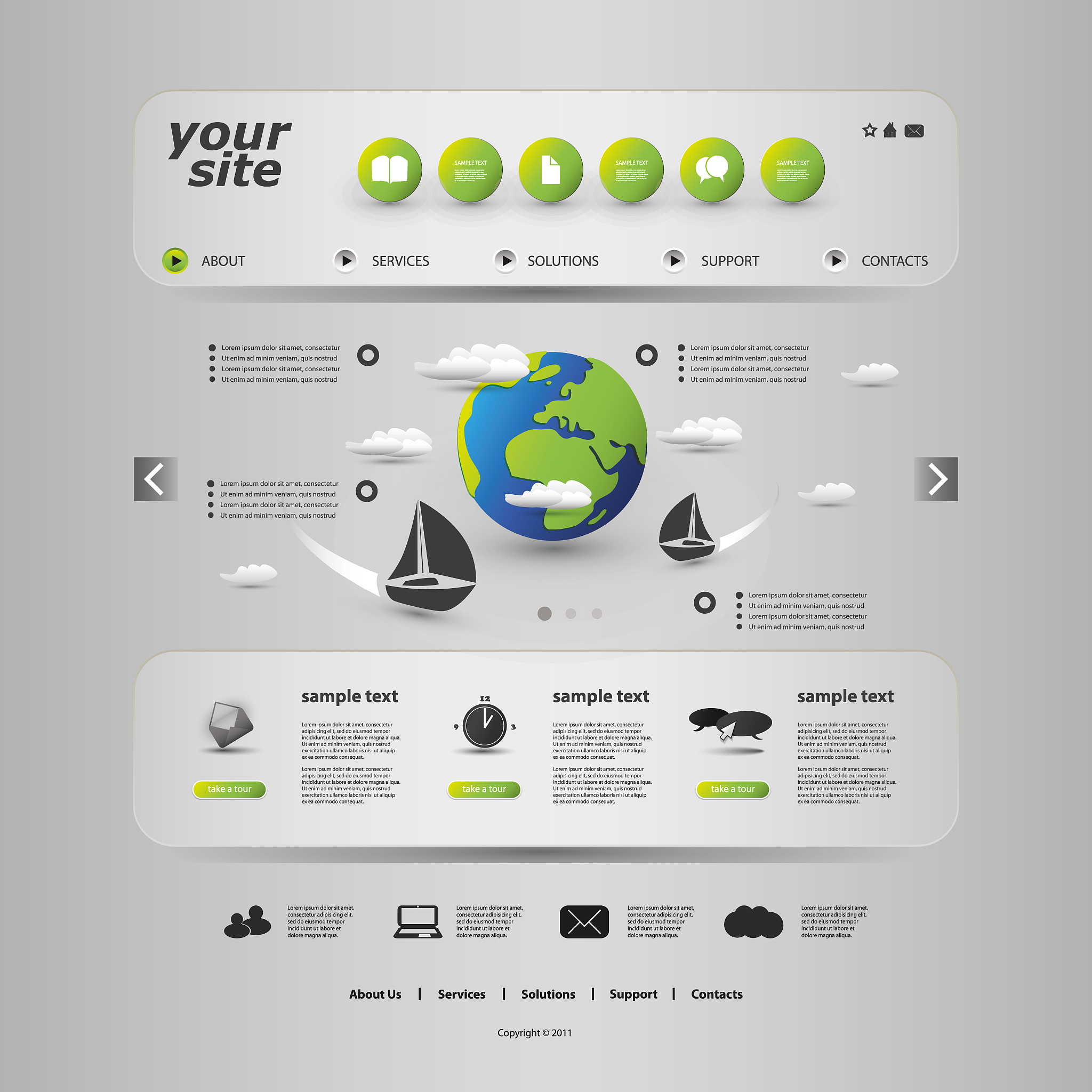 one page website template