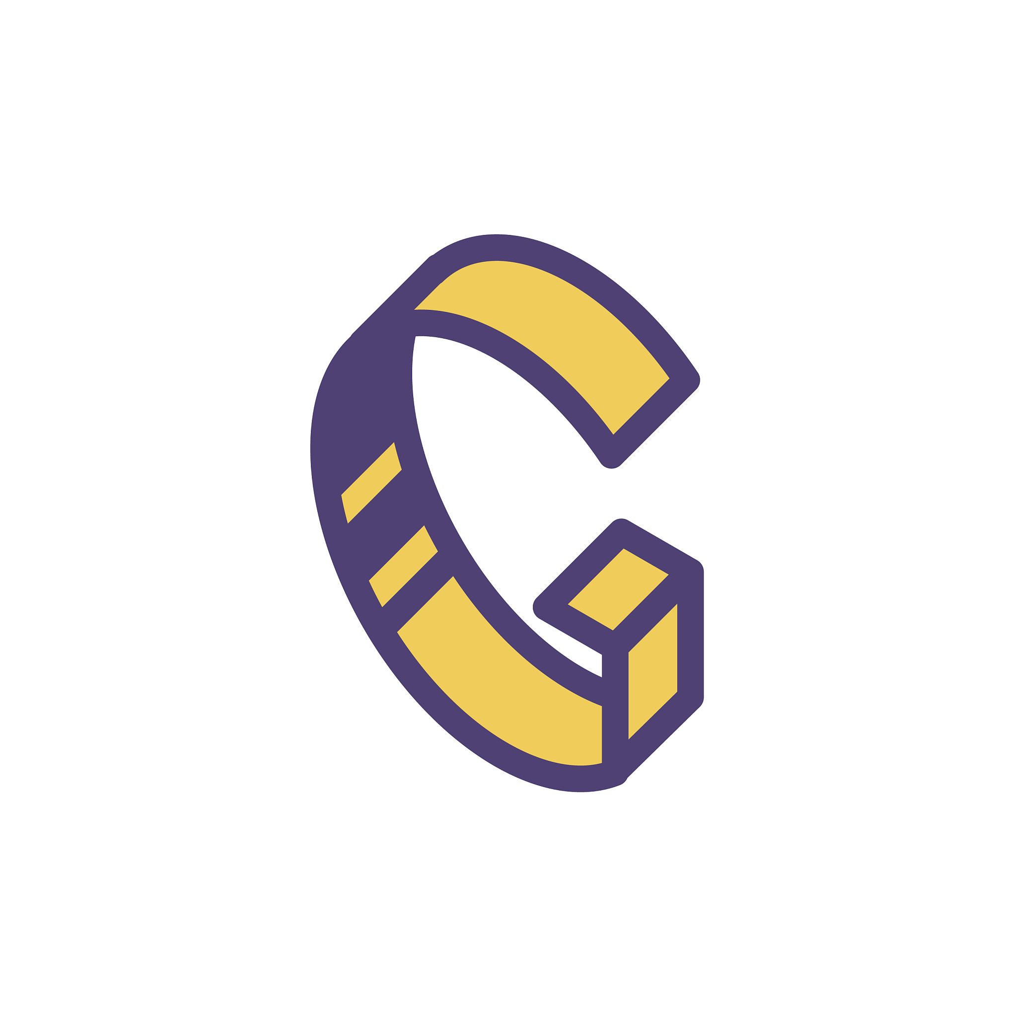 logo sign letter g linear outline icon