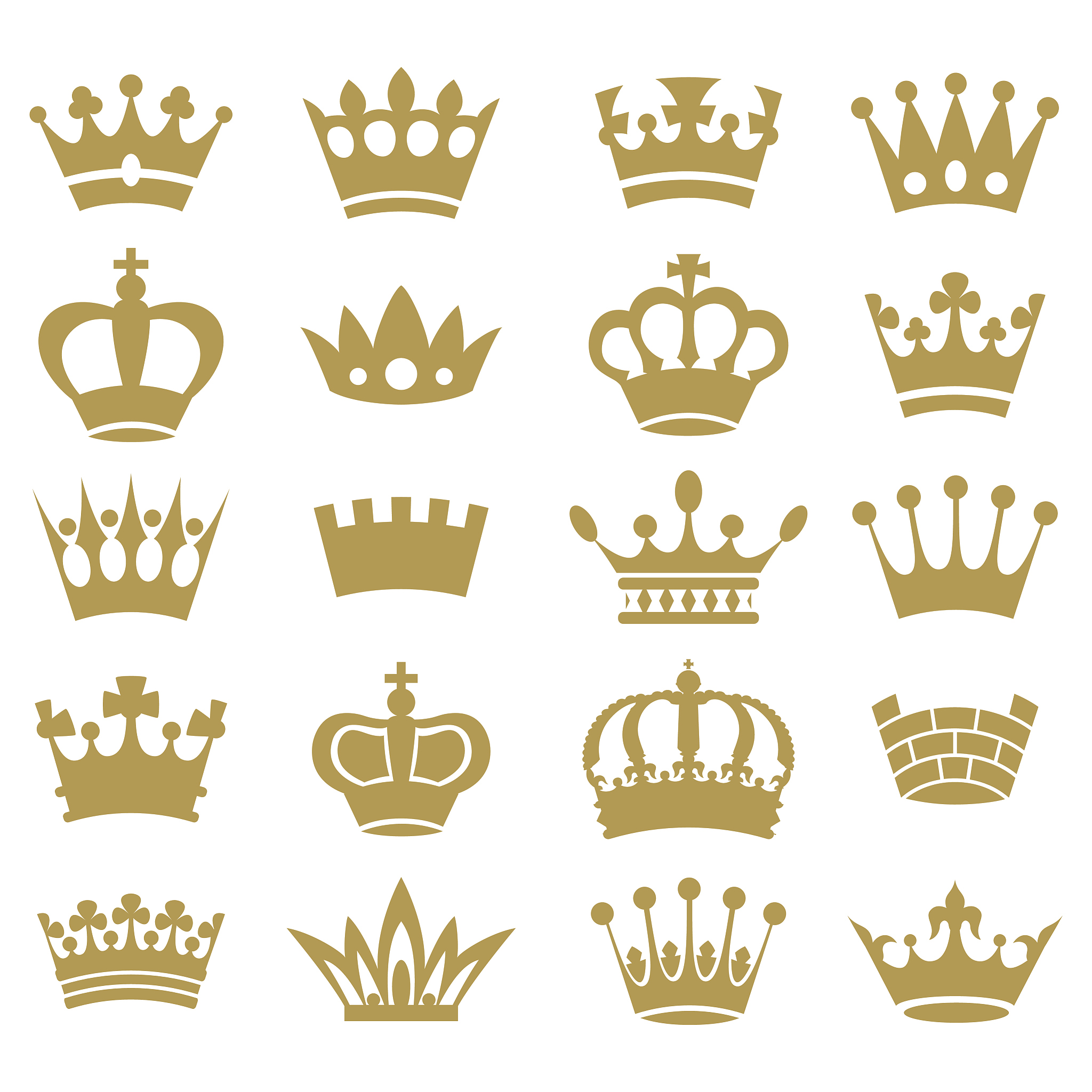 crown collection - vector silhouette