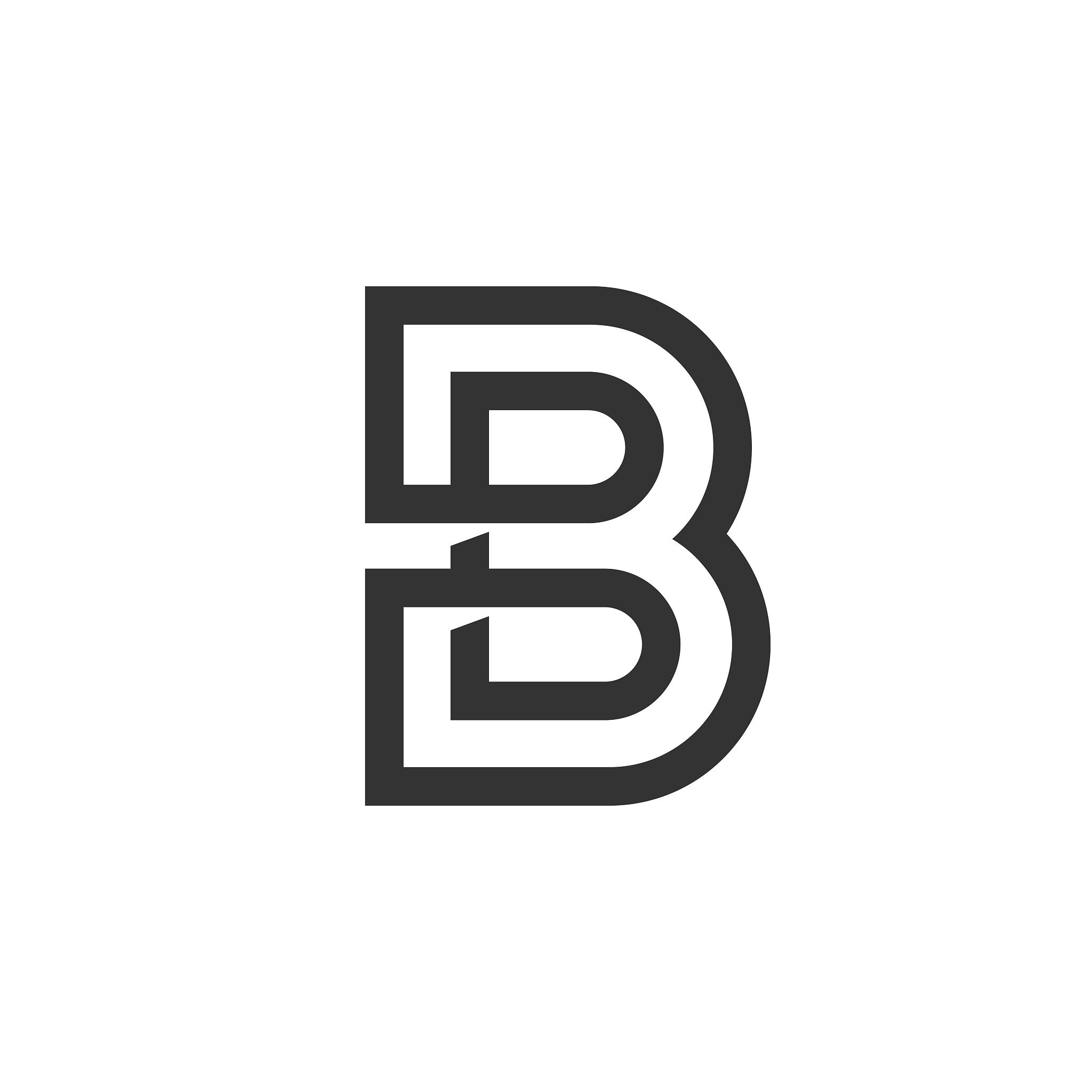 letter b logo monogram typeface type character