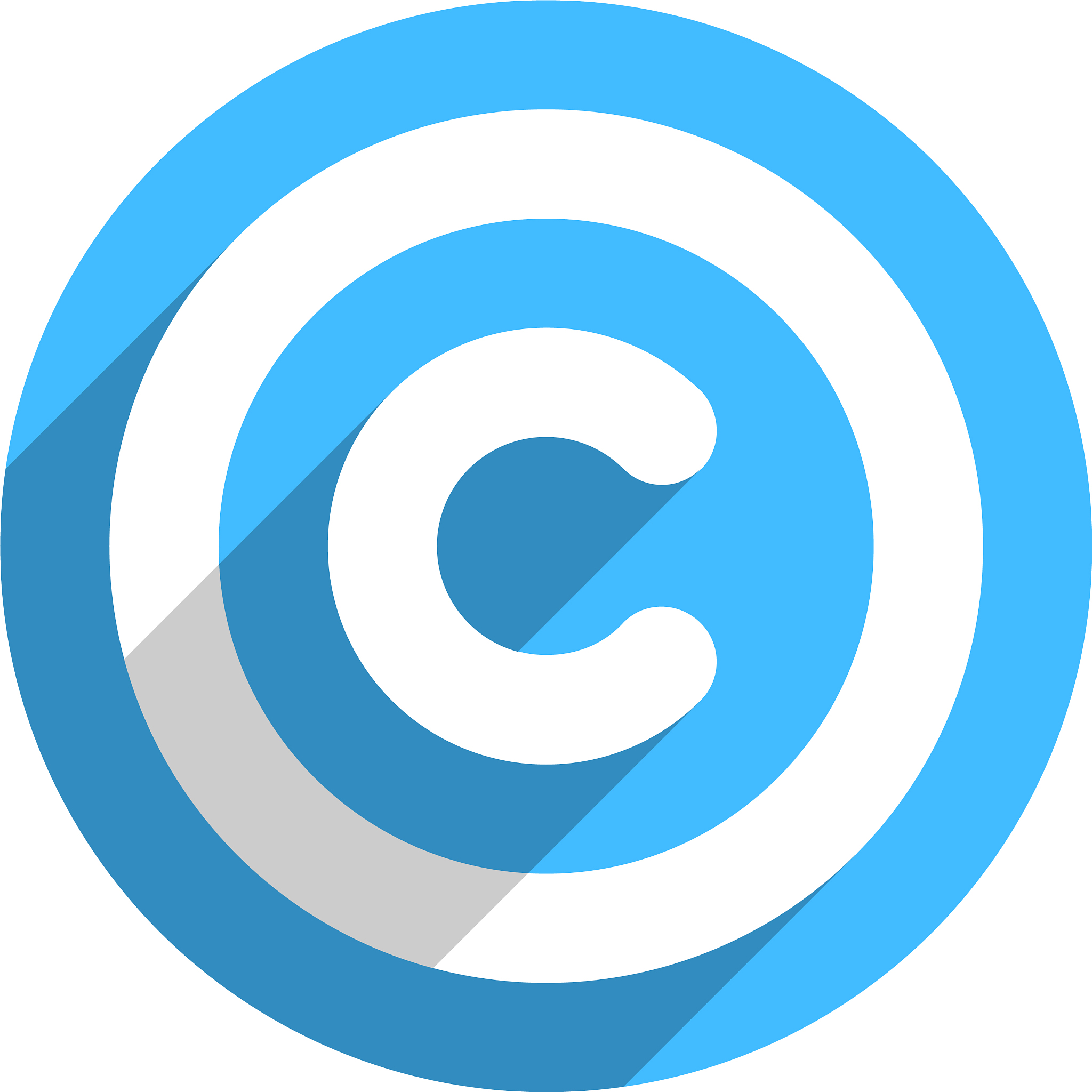 copyright symbol or copyright sign in flat style
