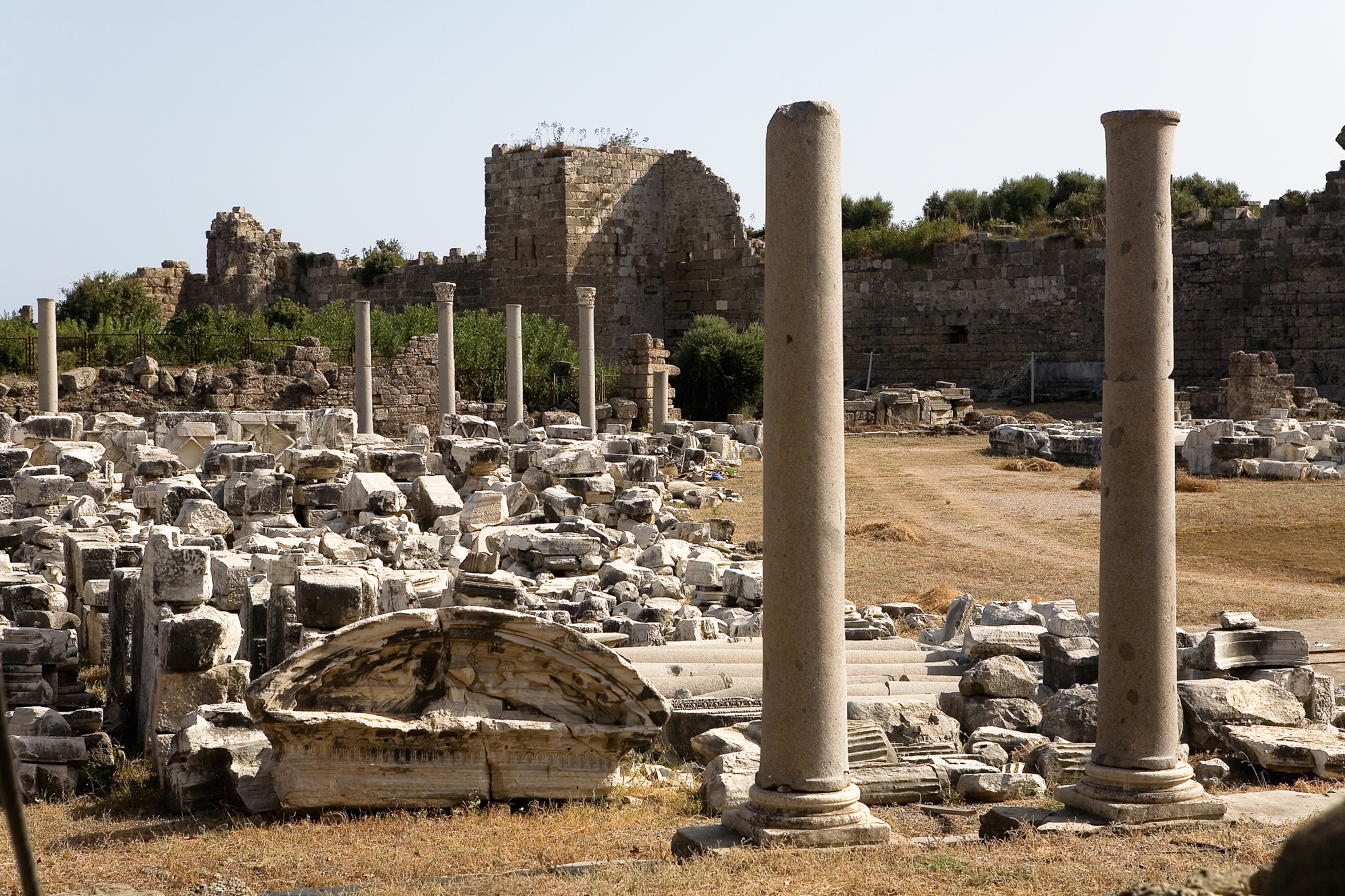 the ruins of the ancient city of side.