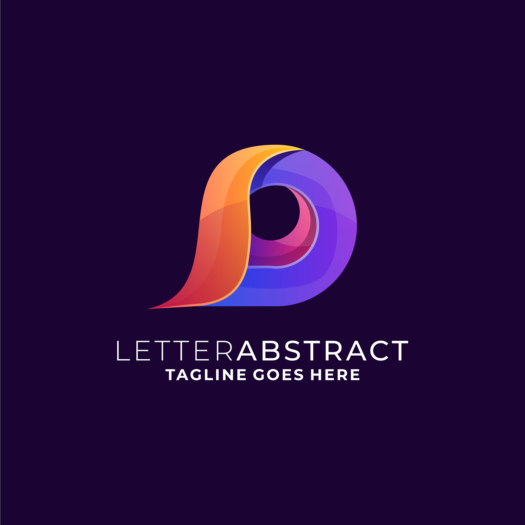 letter abstract template