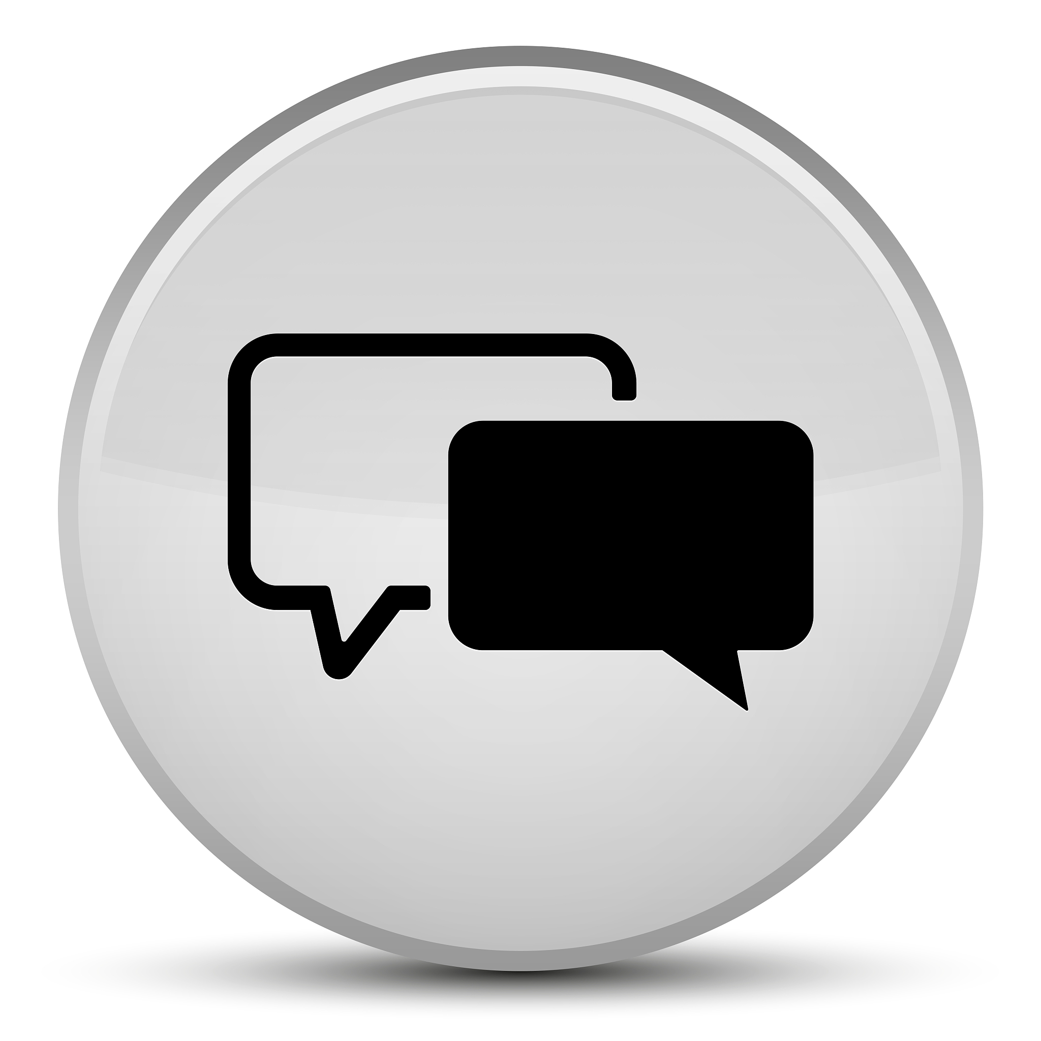 testimonials icon special white round button