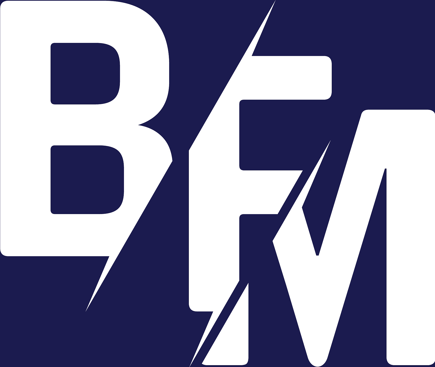 monogram letters initial logo design bfm
