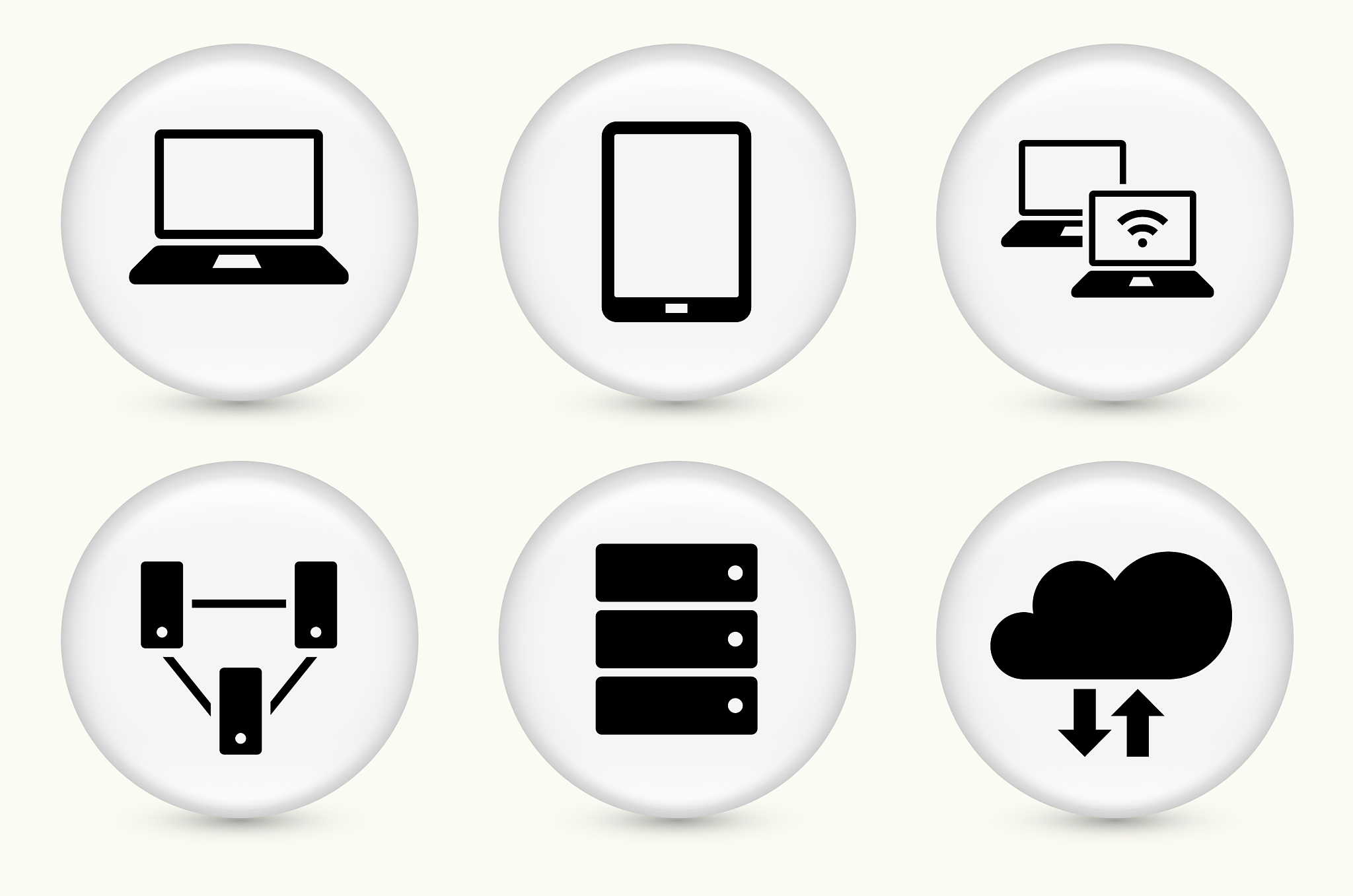 modern technology icon set