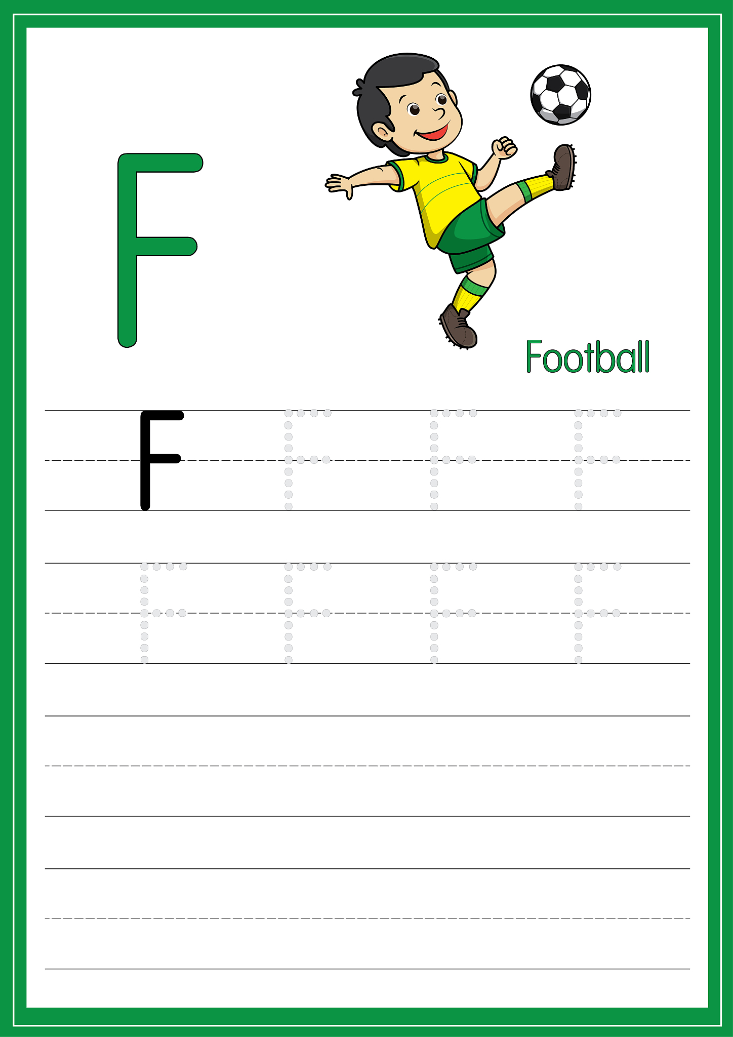 vector illustration of football or soccer player isolated on a w