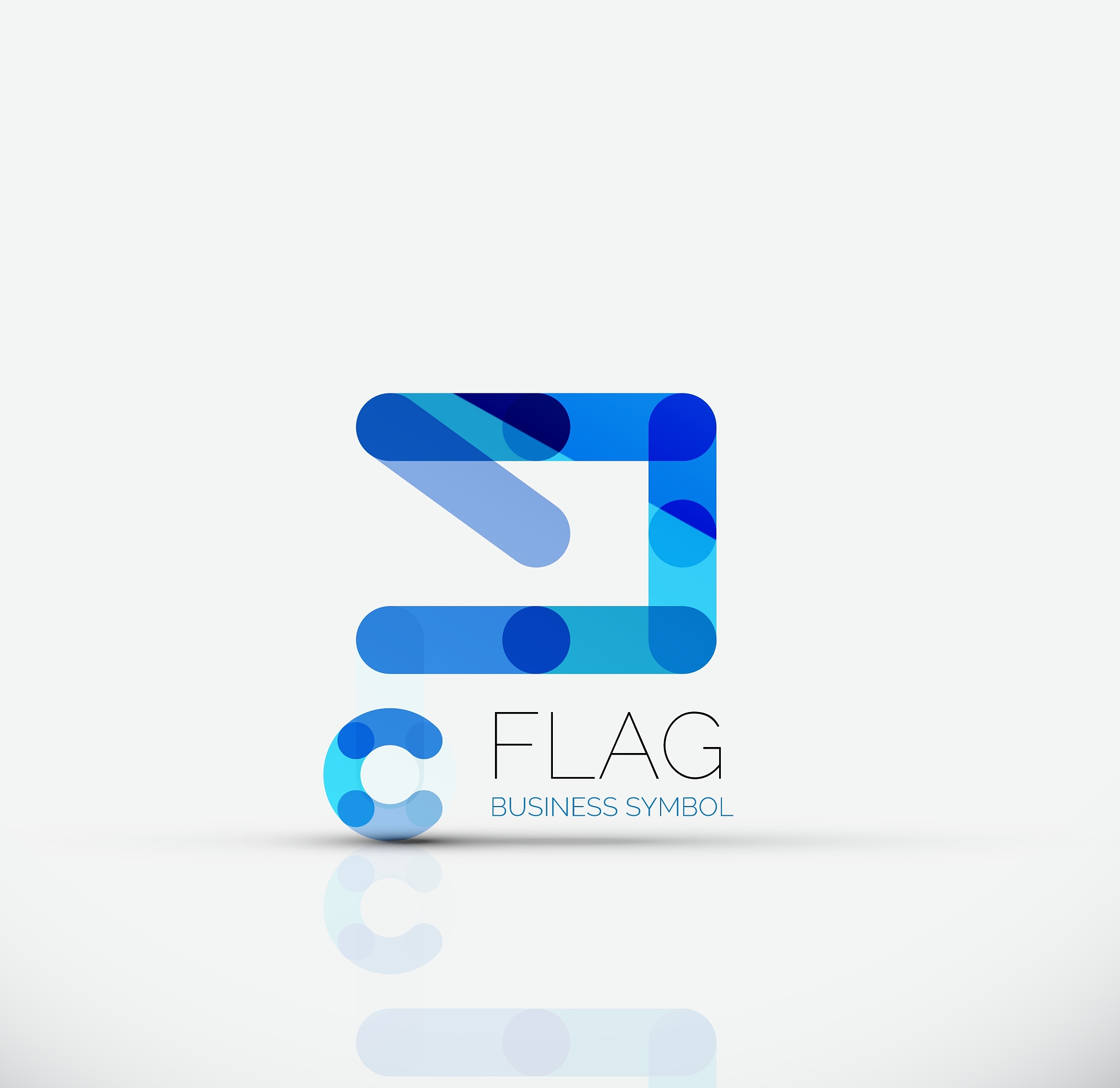 logo flag abstract linear geometric business icon