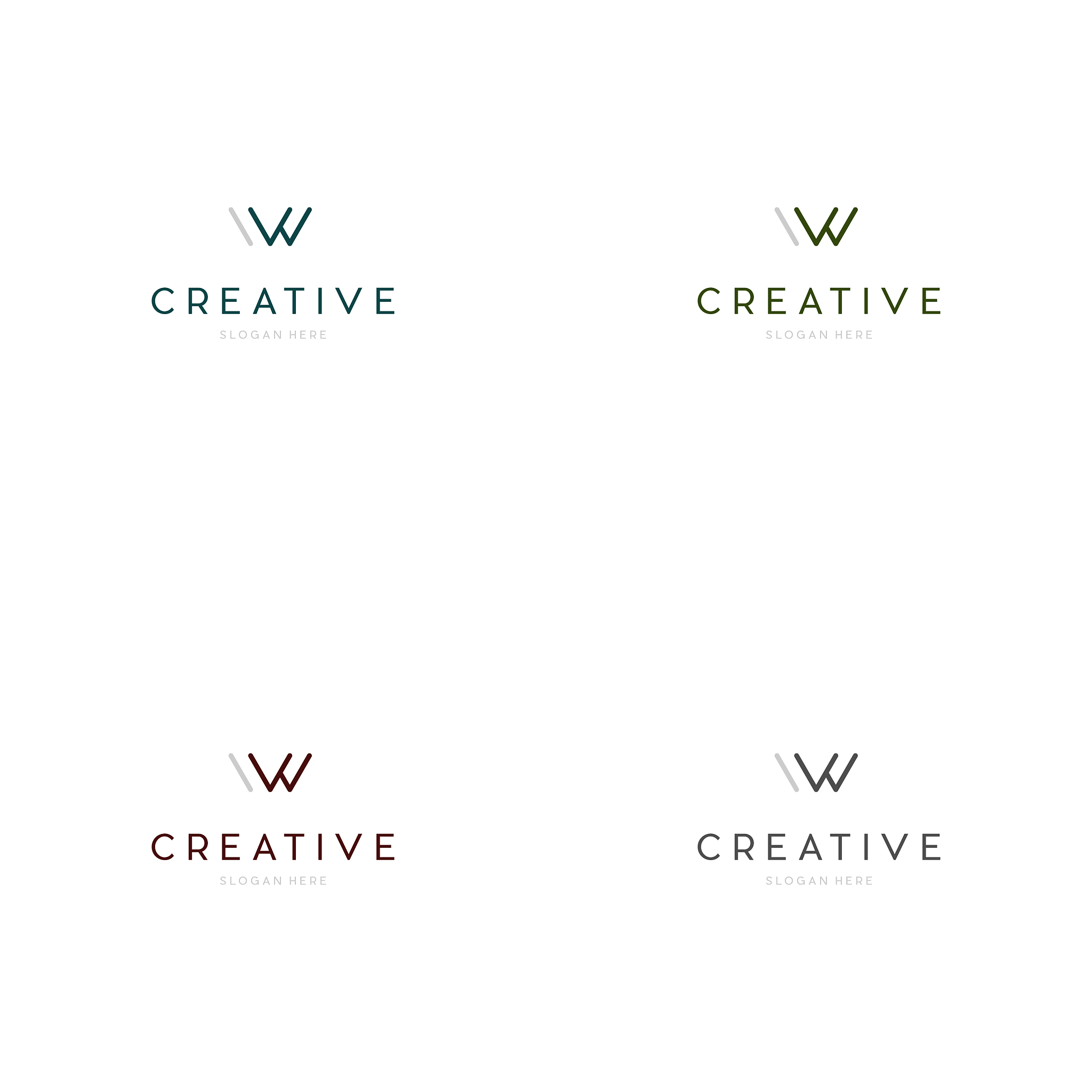 letter w creative logo design