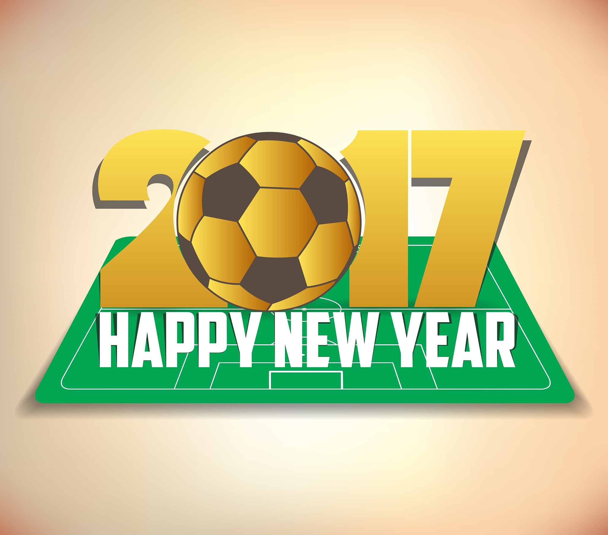 happy new year 2017 with ball