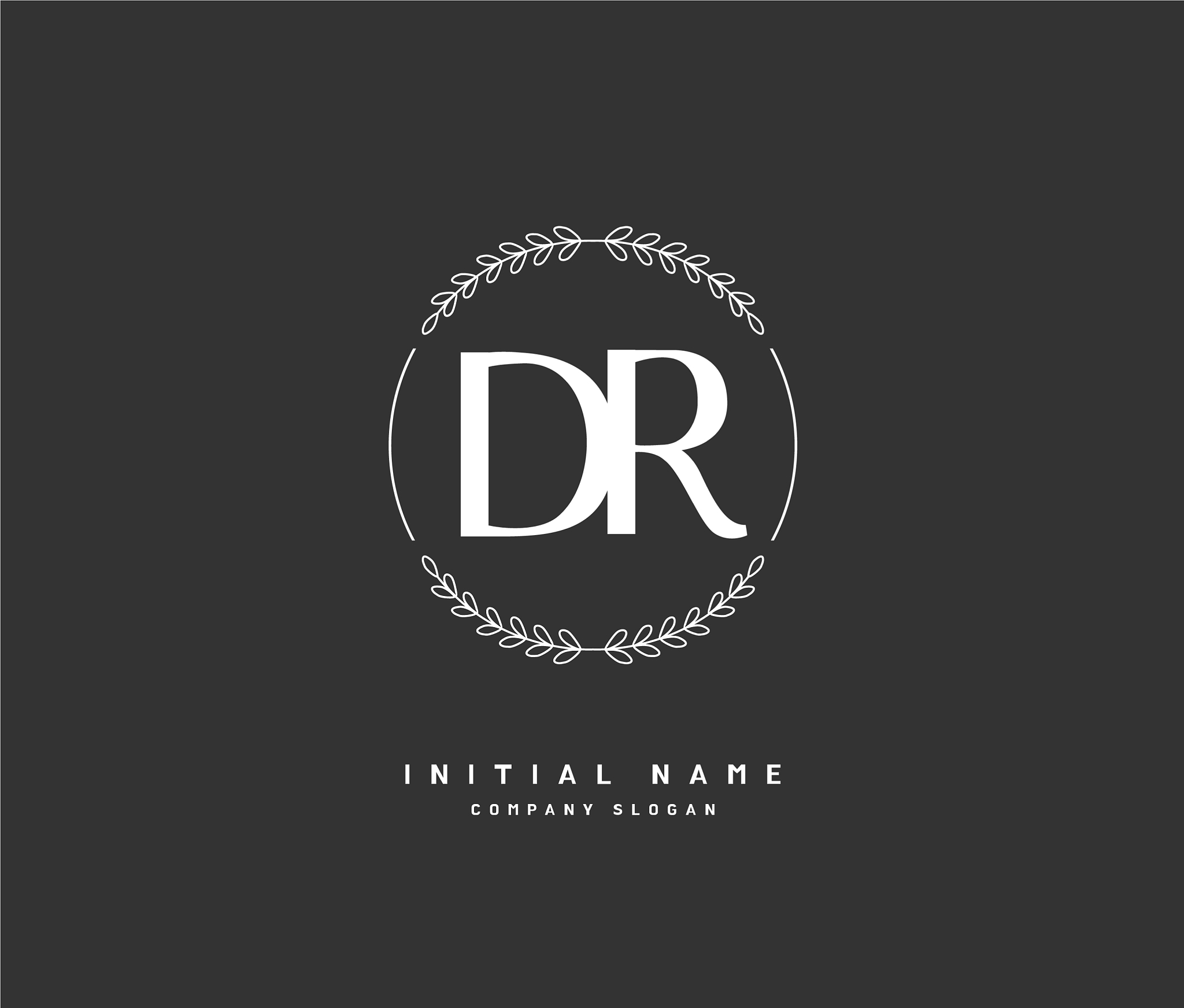 d r dr beauty initial logo handwriting logo of
