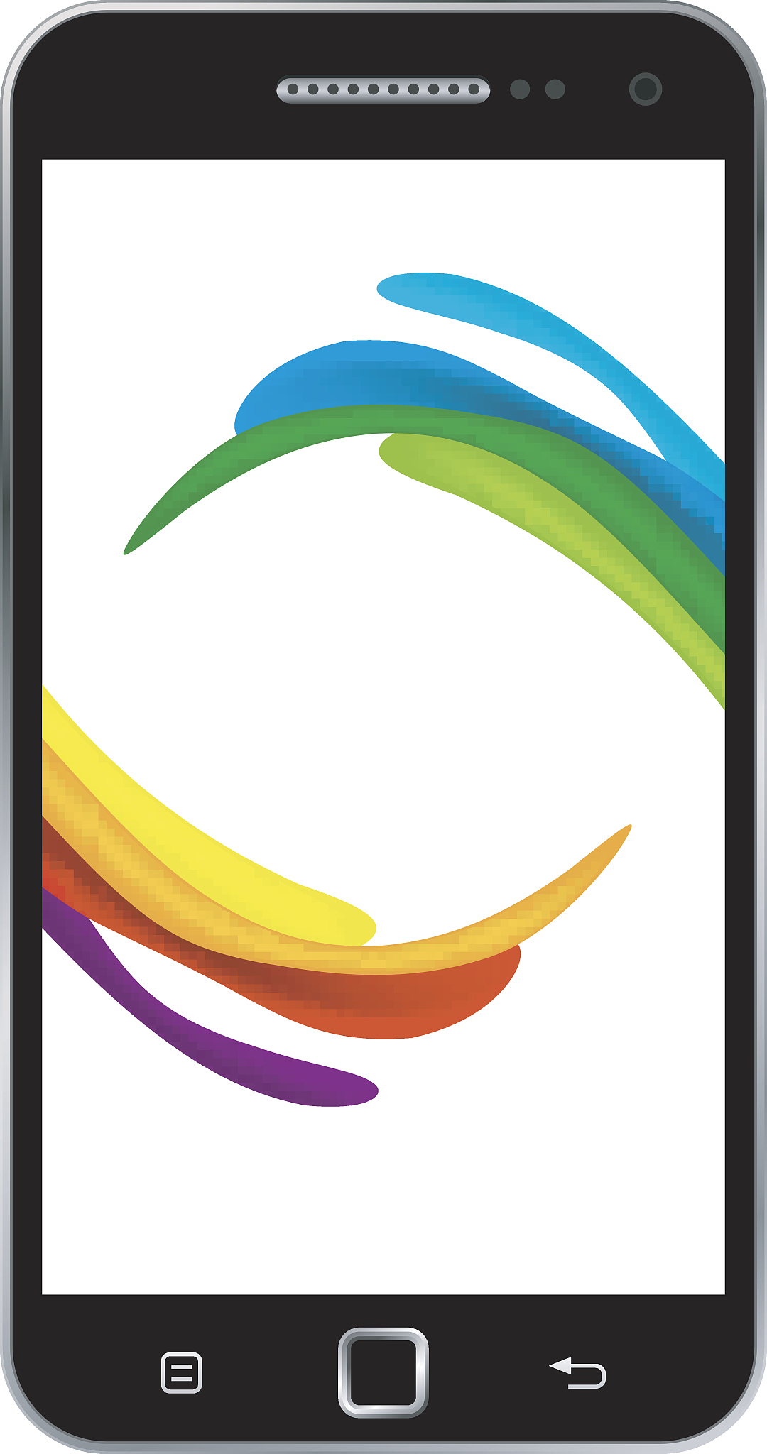 smartphone, mobile phone isolated, abstract vector concept