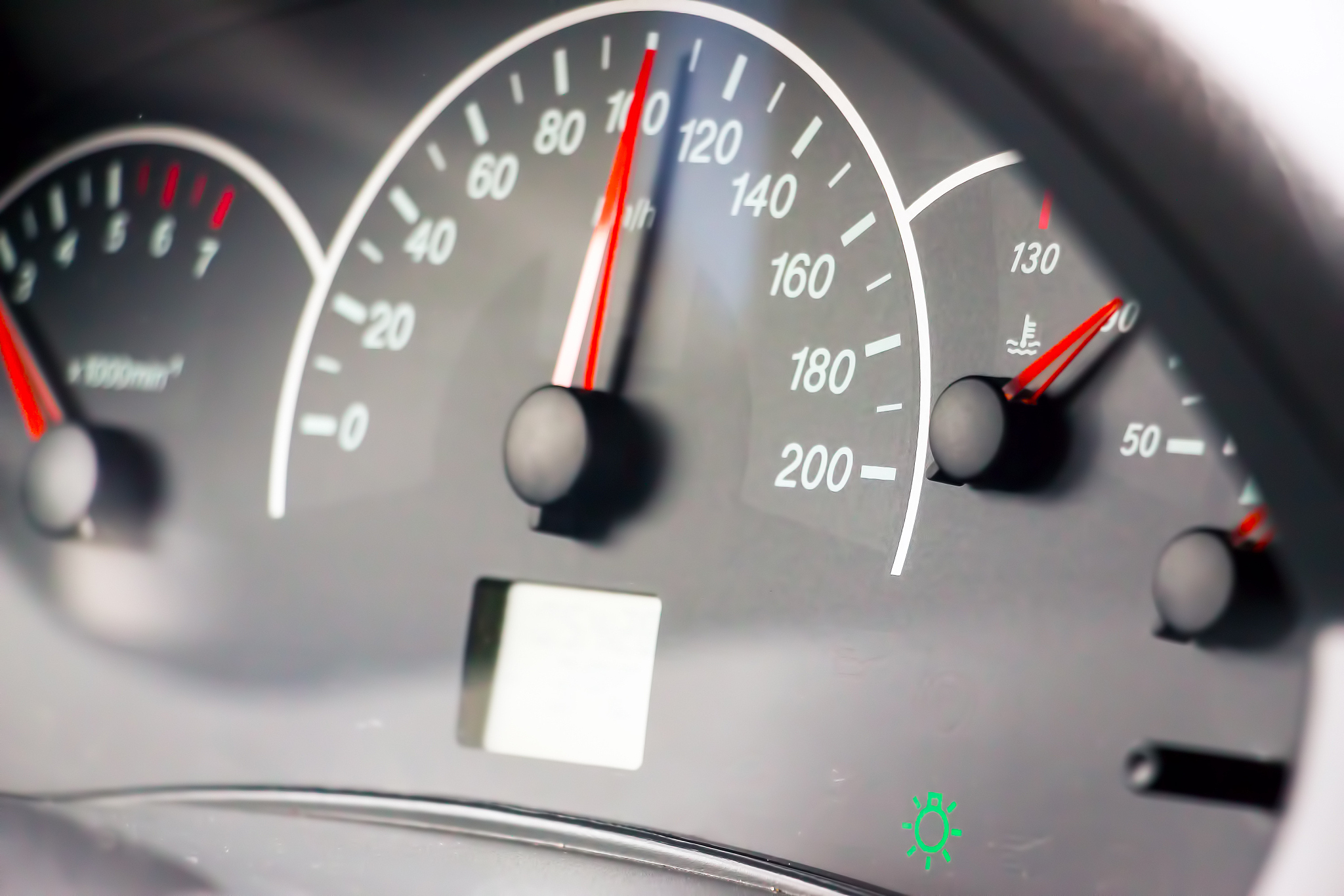 photo of the speedometer