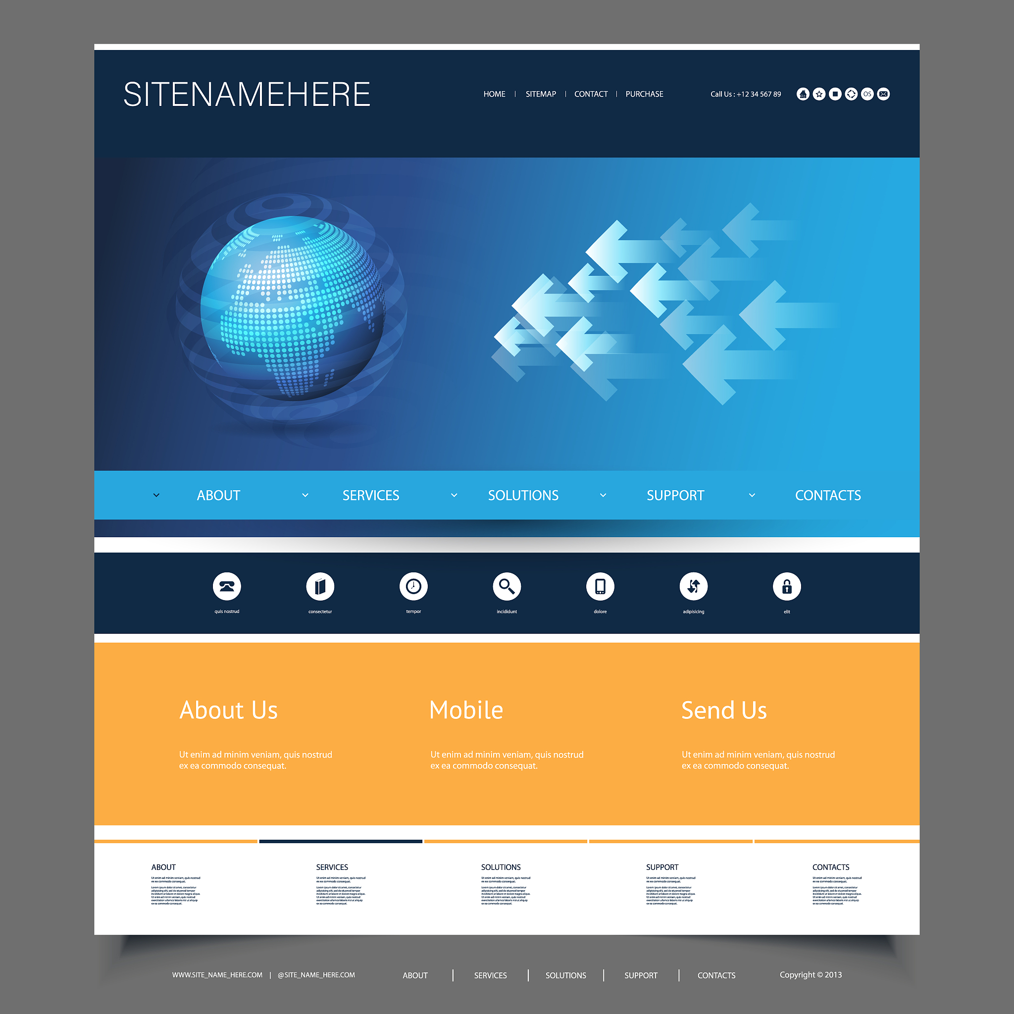 one page website template