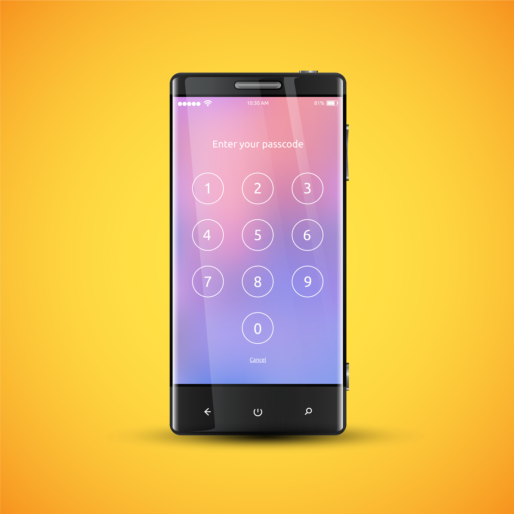 simple and colorful ui surface for smartphones