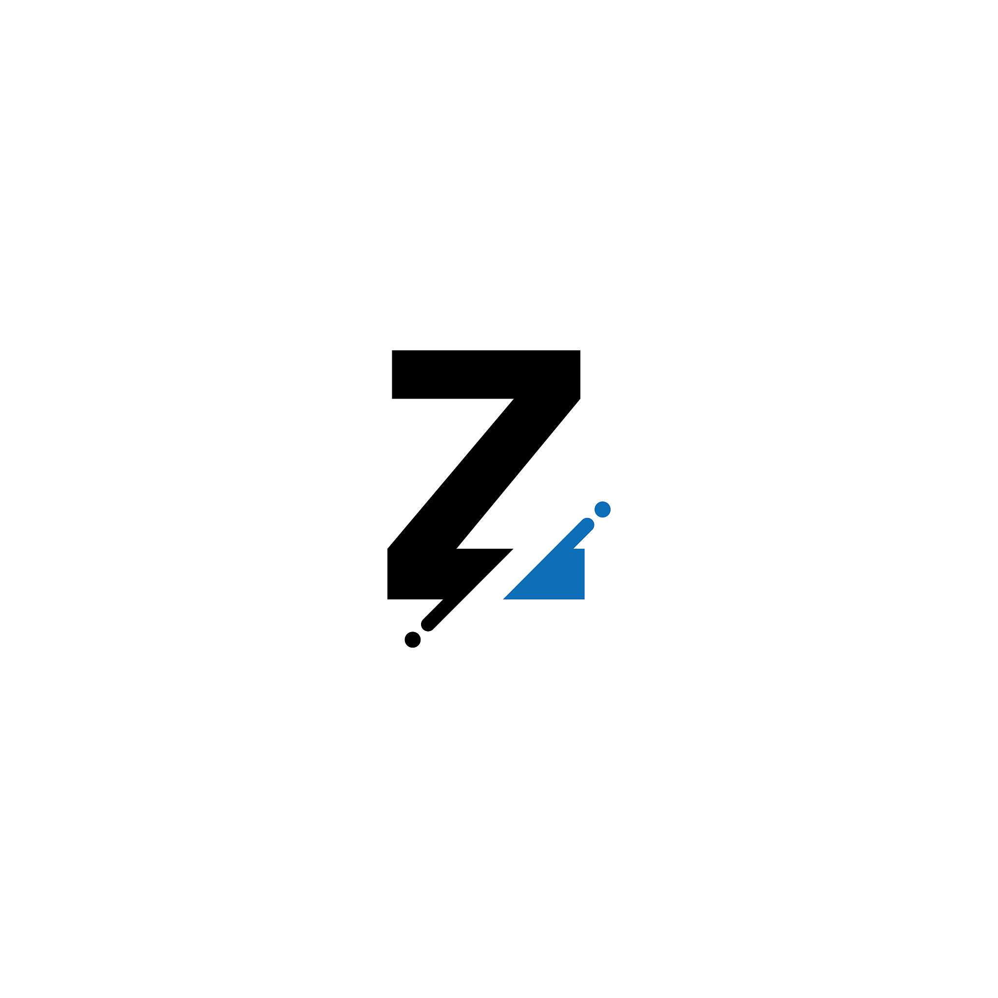 vector modern alphabet letter z, glitch style font design templa