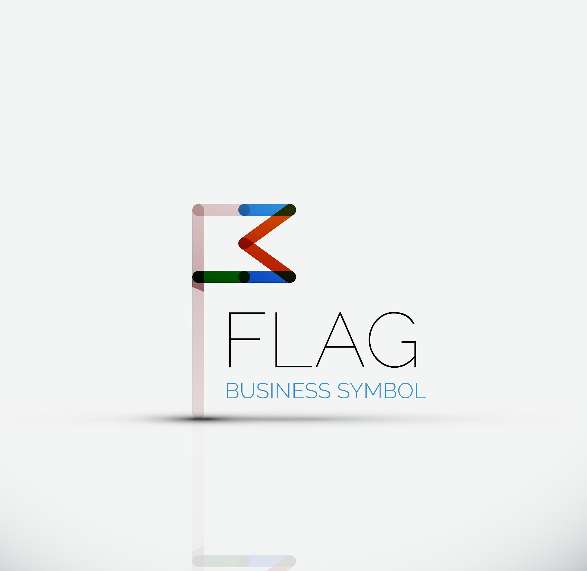 logo flag abstract linear geometric business icon