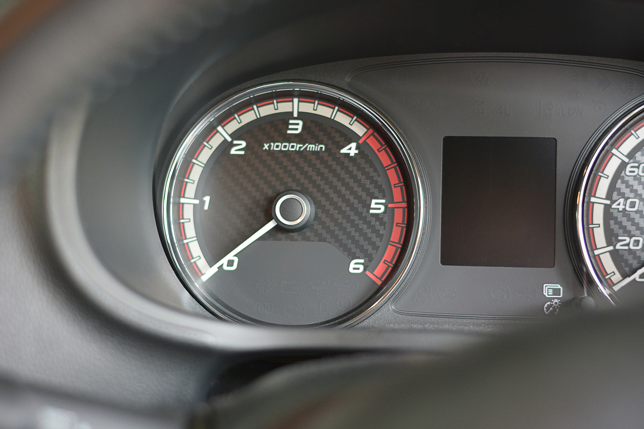 close-up of the car dashboard, new model of the automobile in th