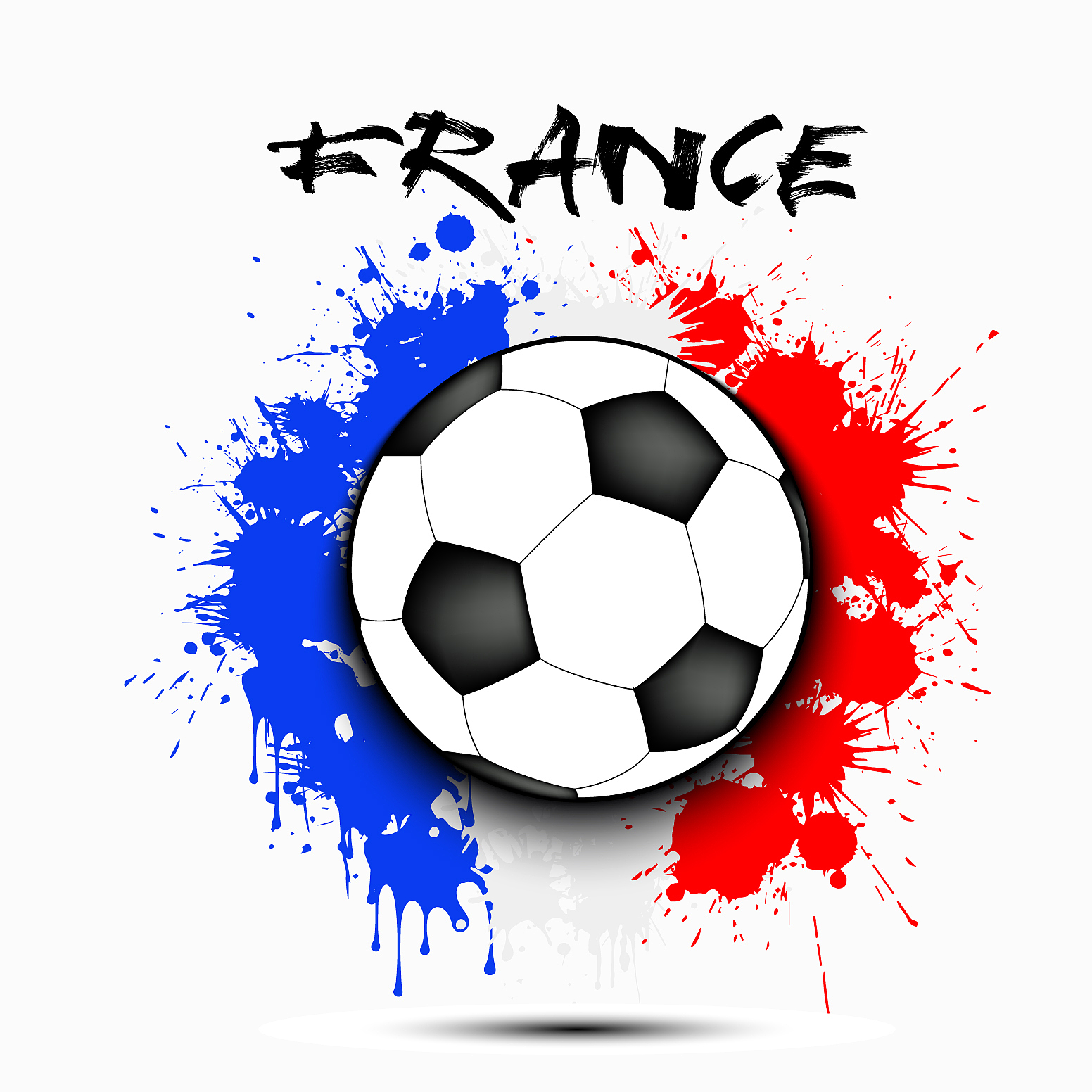 soccer ball and france flag