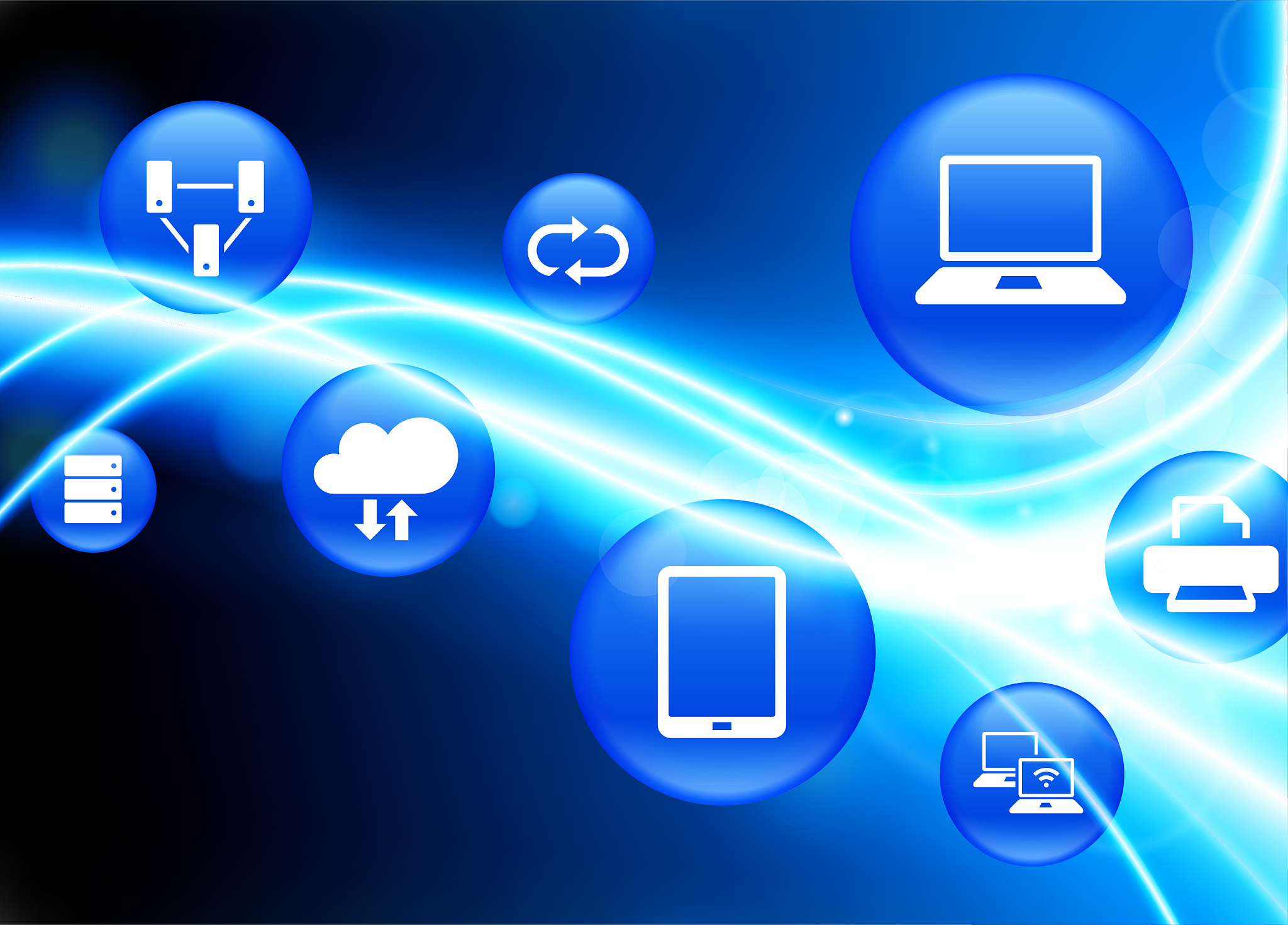 modern technology icon set