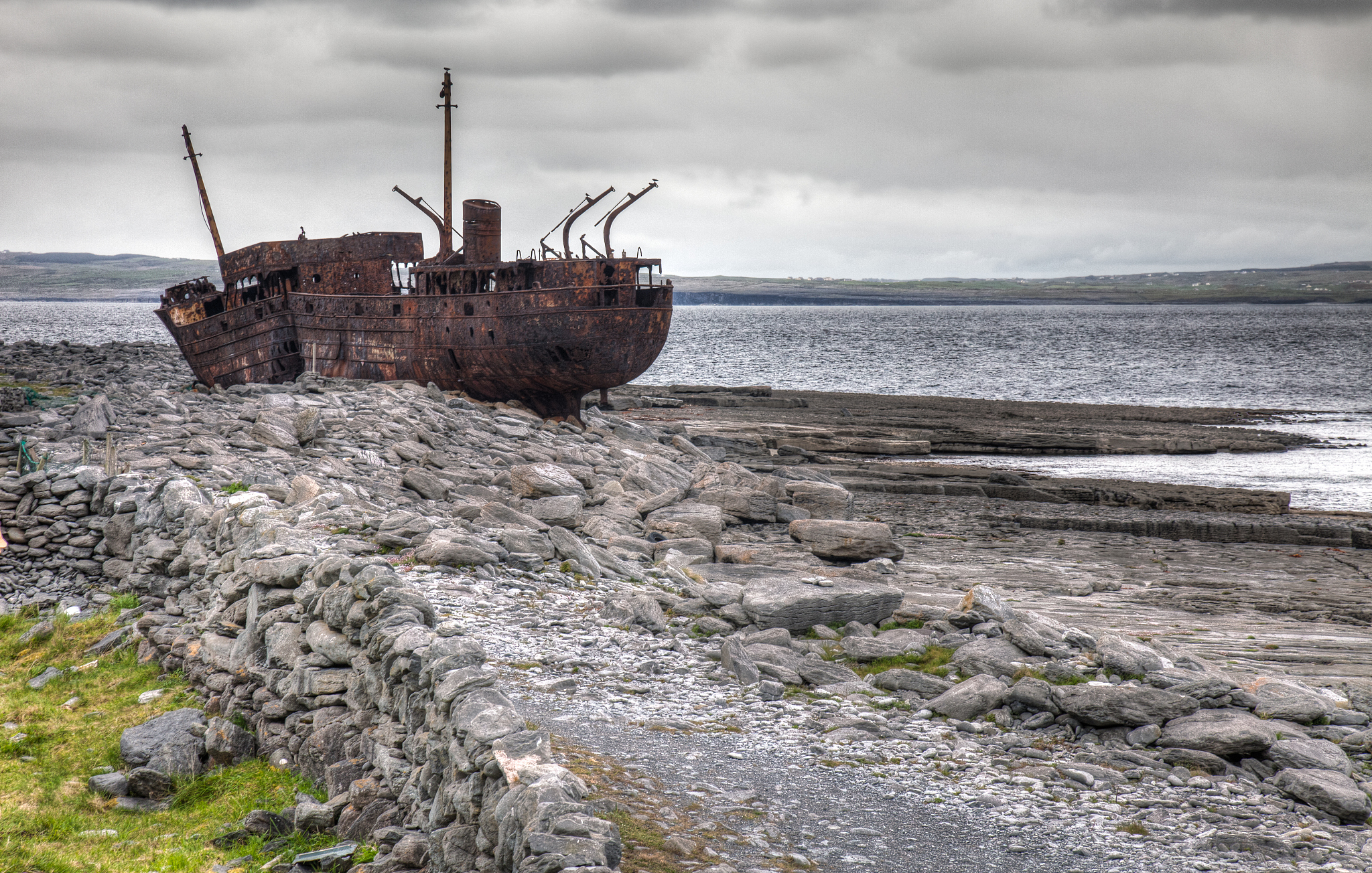 shipwreck on beach