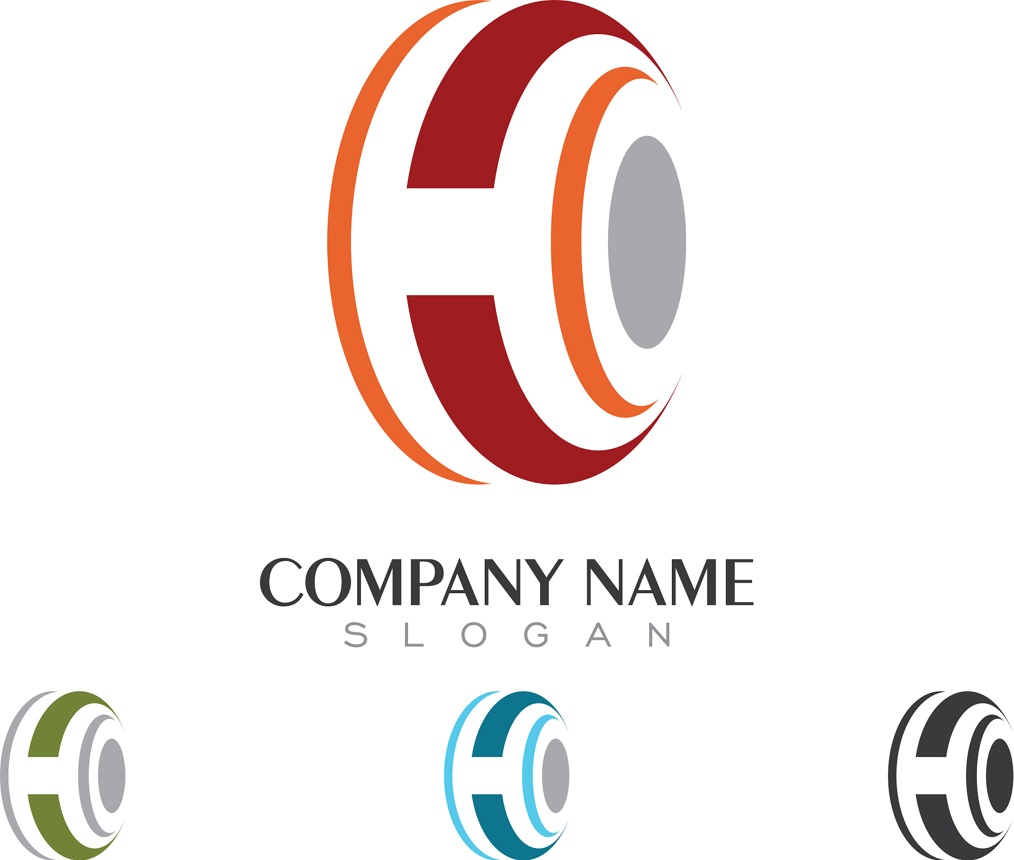 h letter logo template design