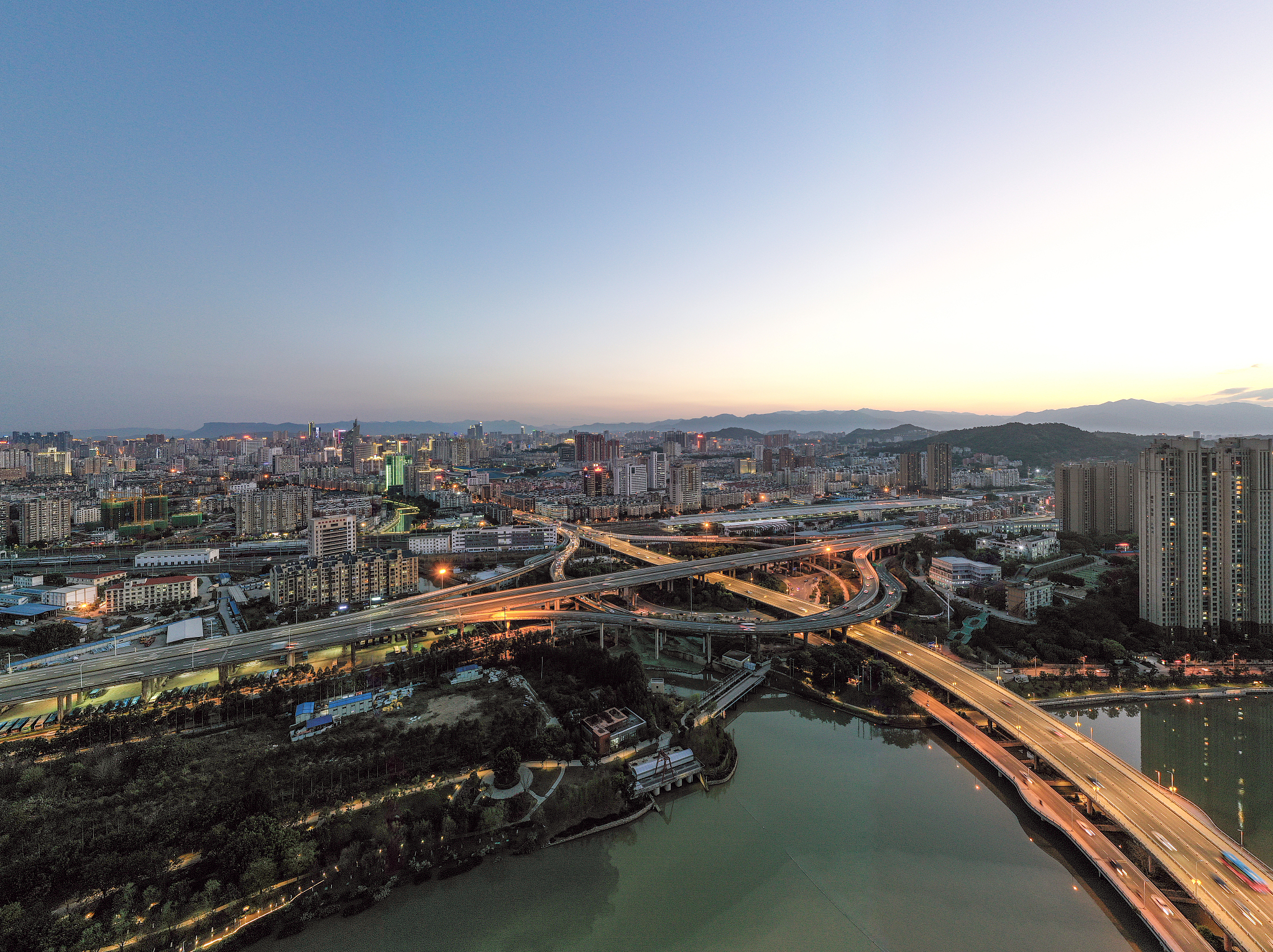 中国福州城市交通景观