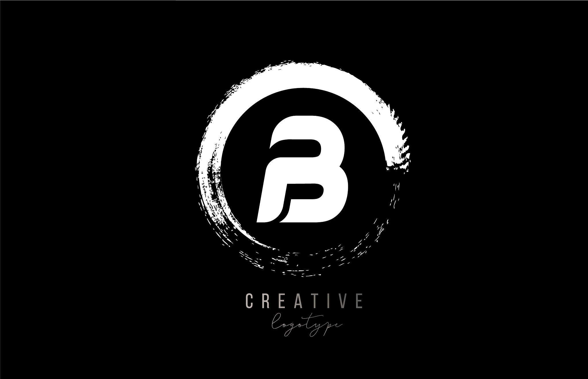 company business b letter alphabet circle logo