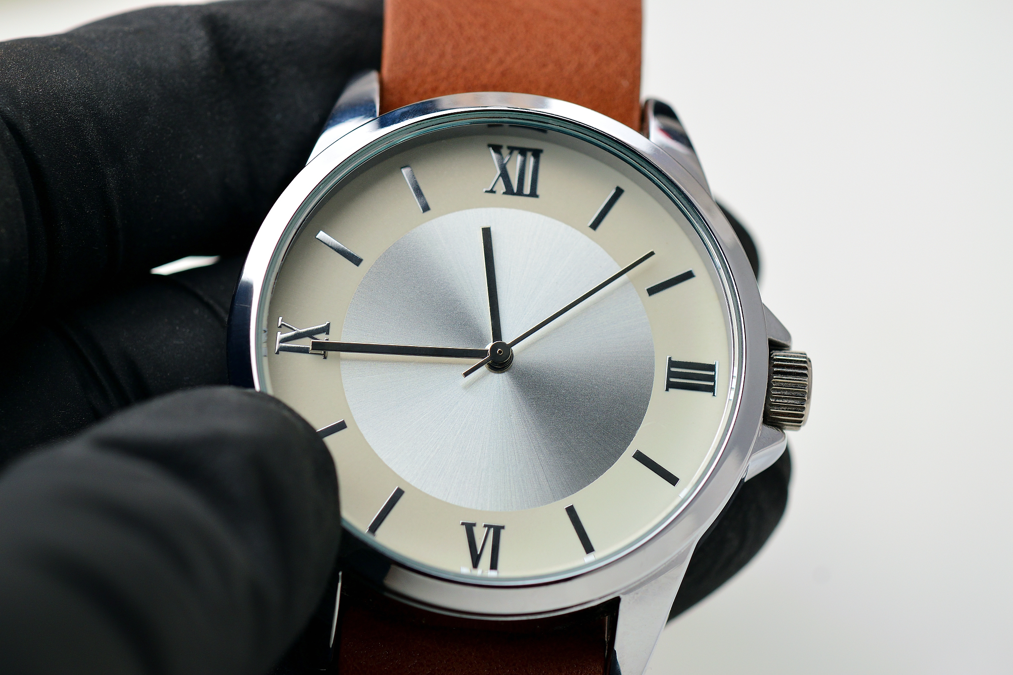 silver wrist watch