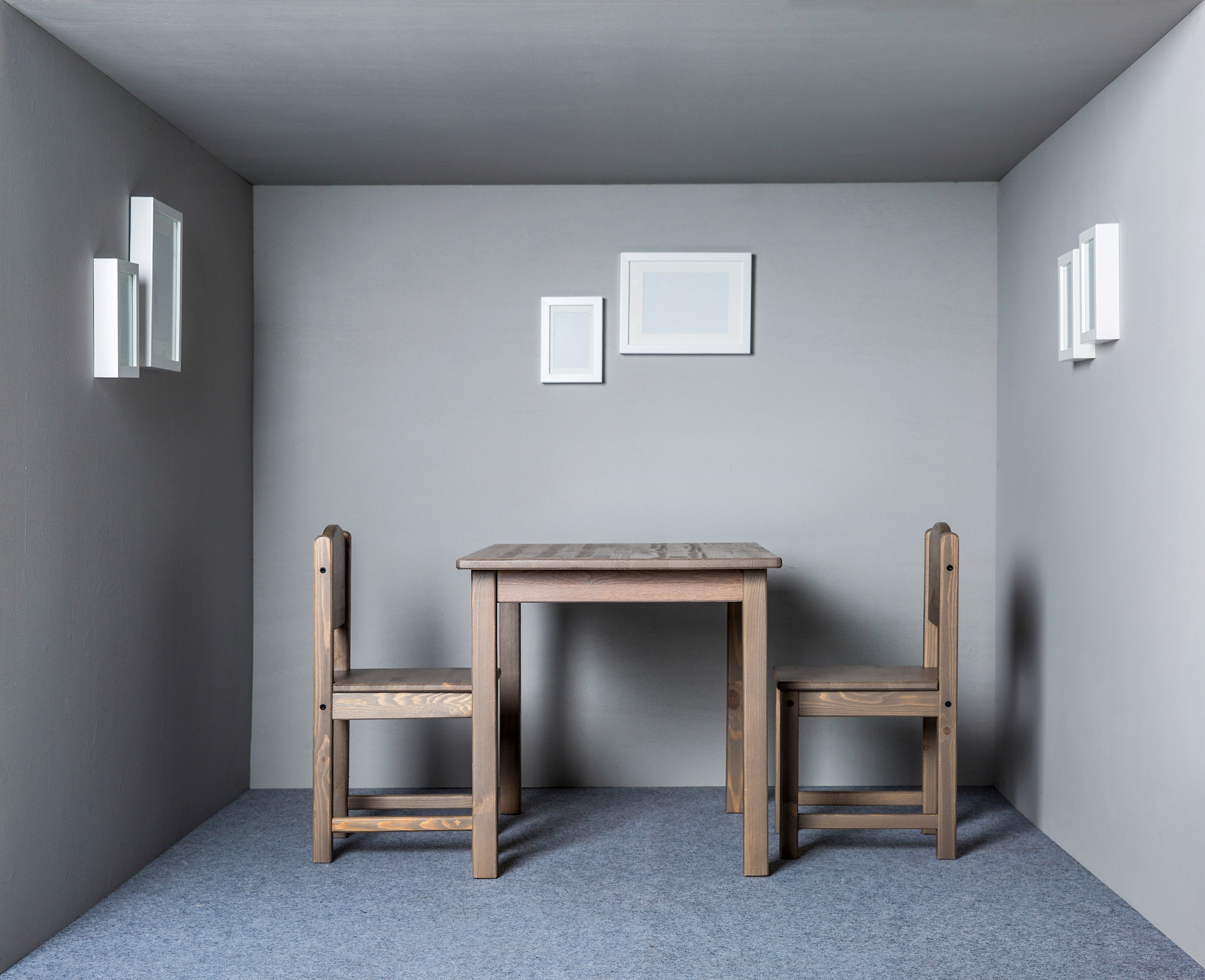 a chair in a narrow space