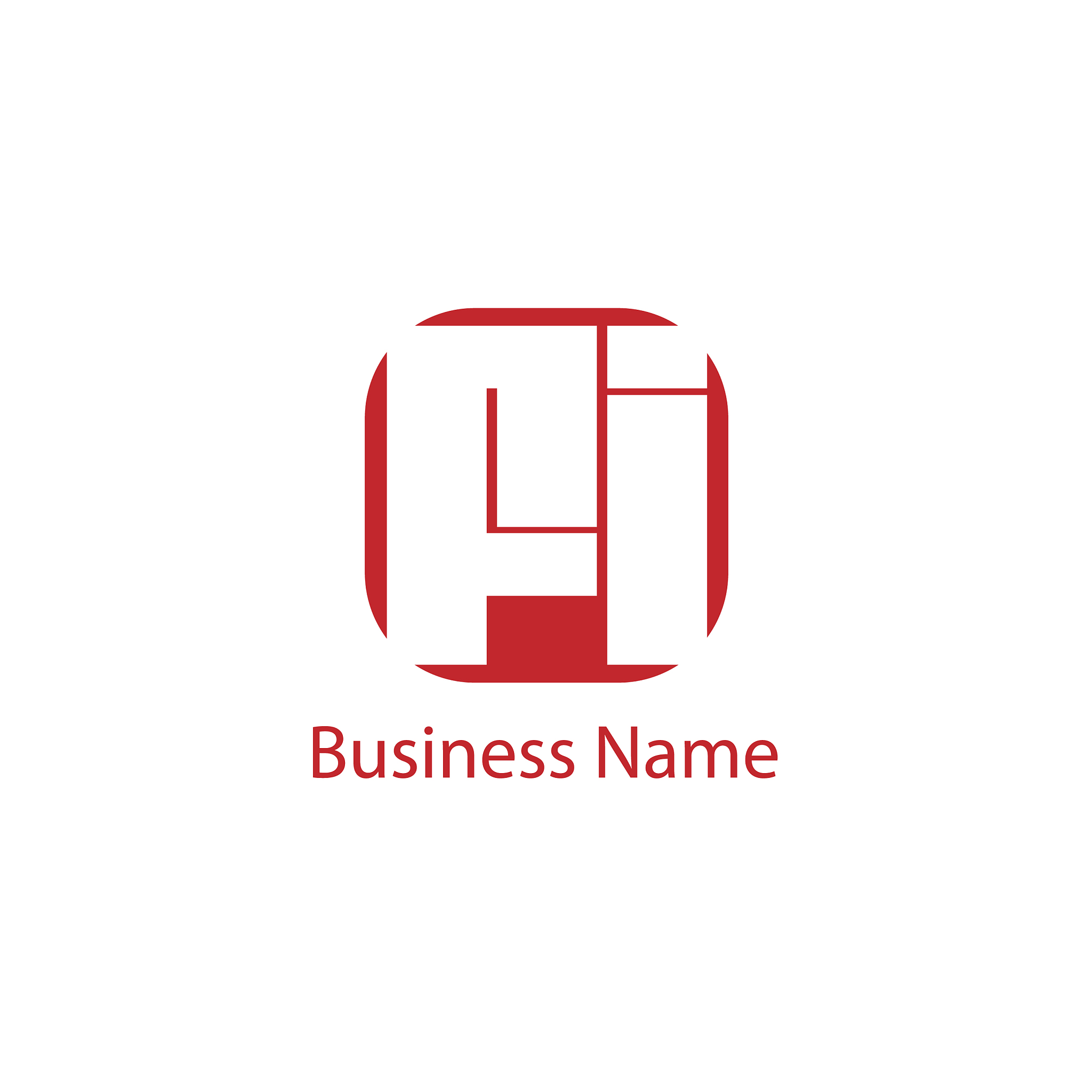 initial letter fi logo template design