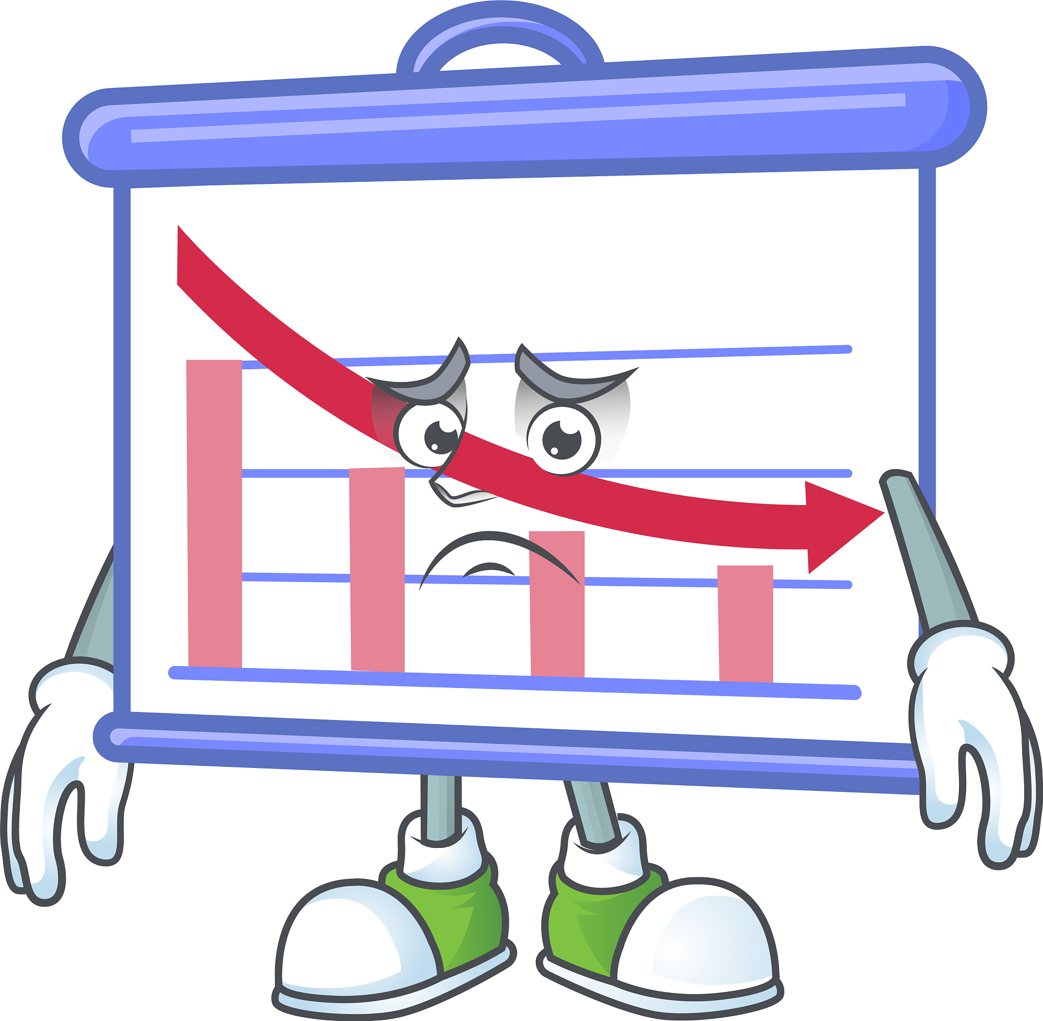 afraid down graphic board for decrease report