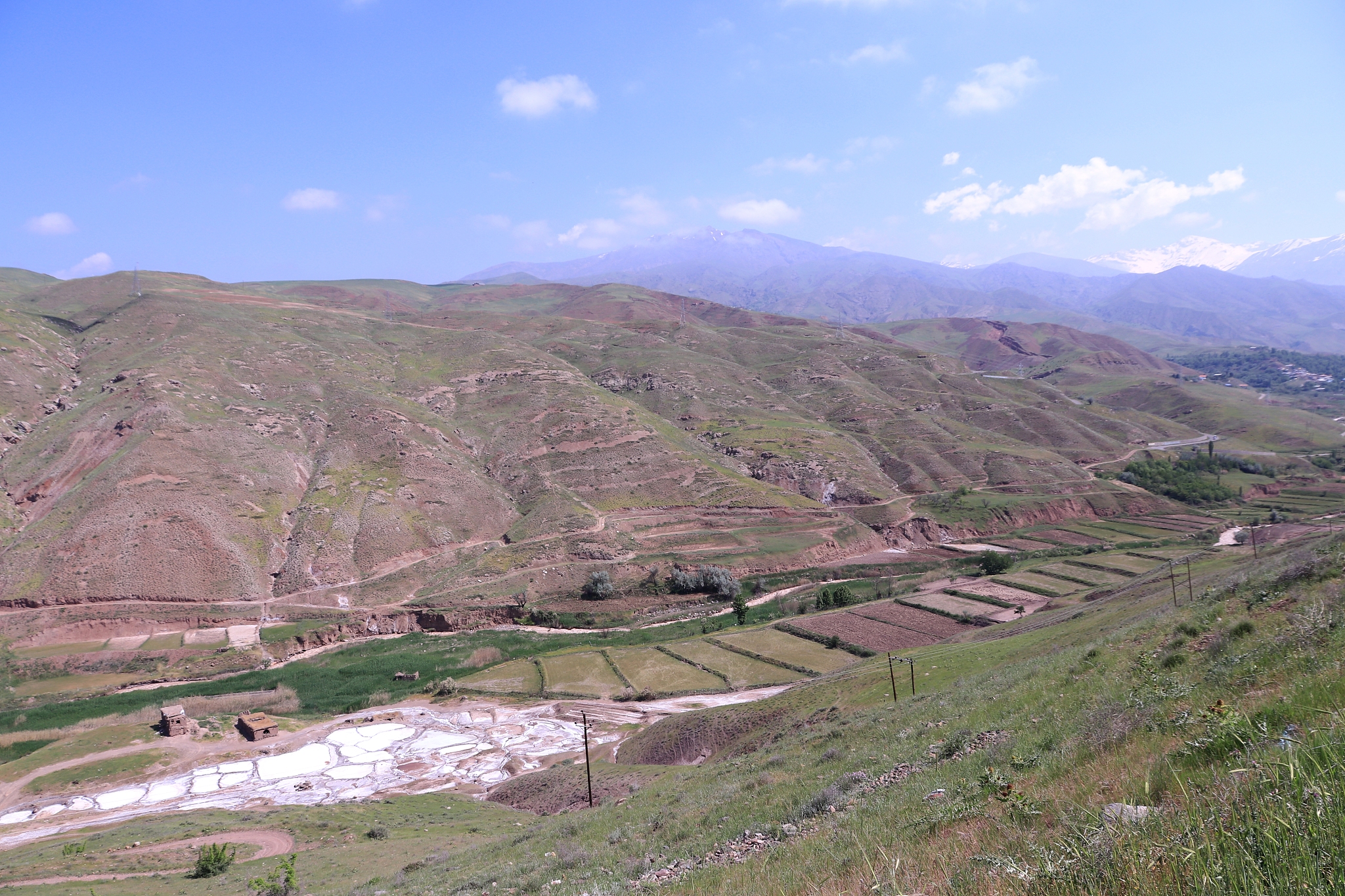 old salt pans in alborz mountains - alamut valley